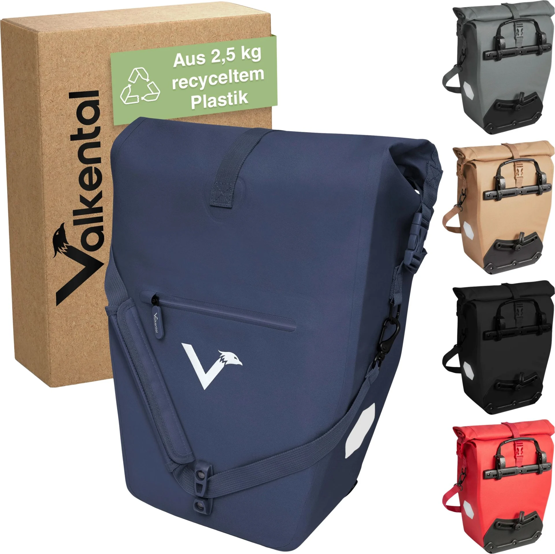 Valkental ValkOcean Gepäckträgertasche 28 Liter blau