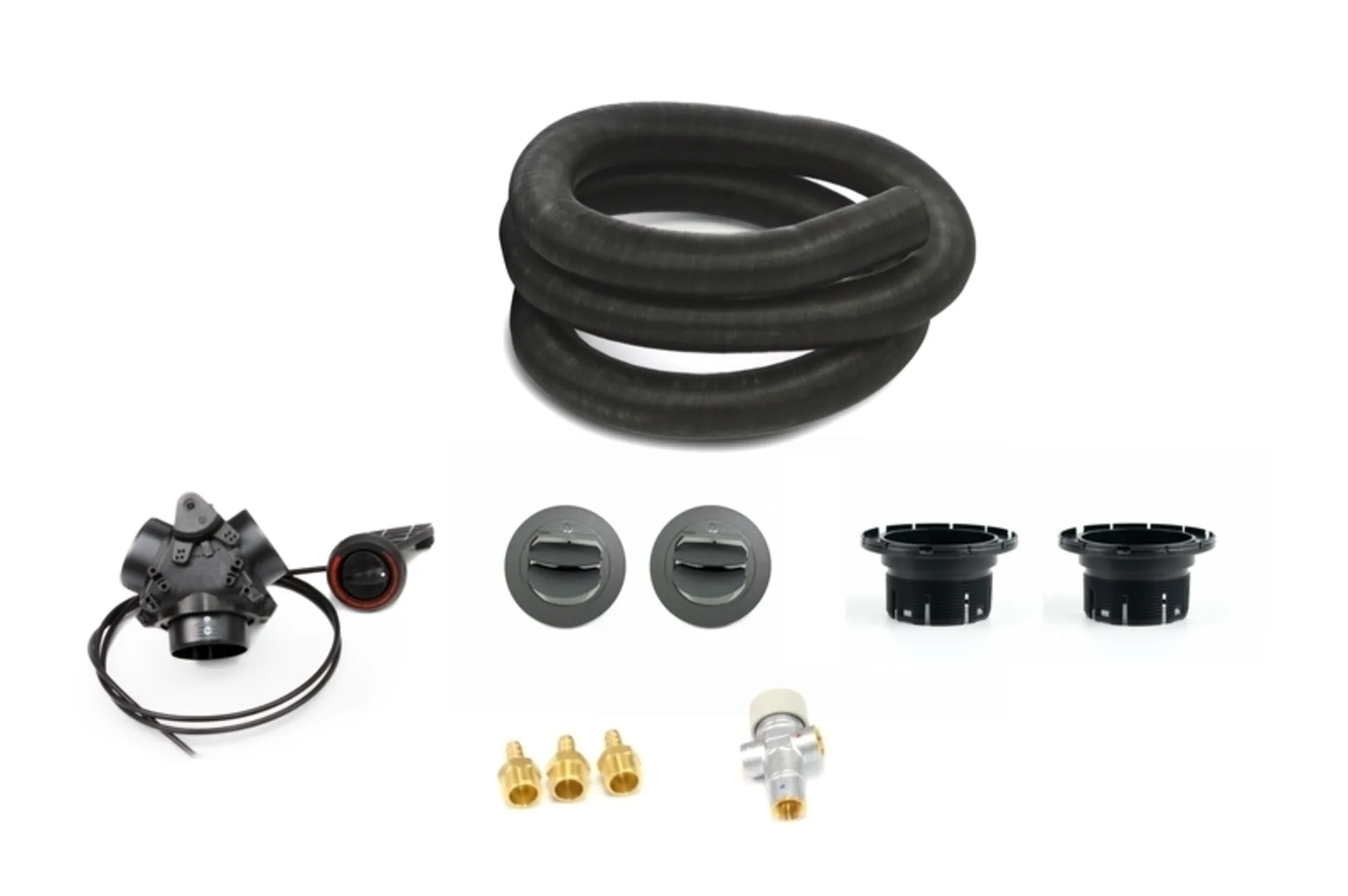 Kit de douche chaude pour les chauffages autonomes à air, Pundmann Therm Boiler Air ou Elgena Boiler Nautic Compact LE (60 mm)