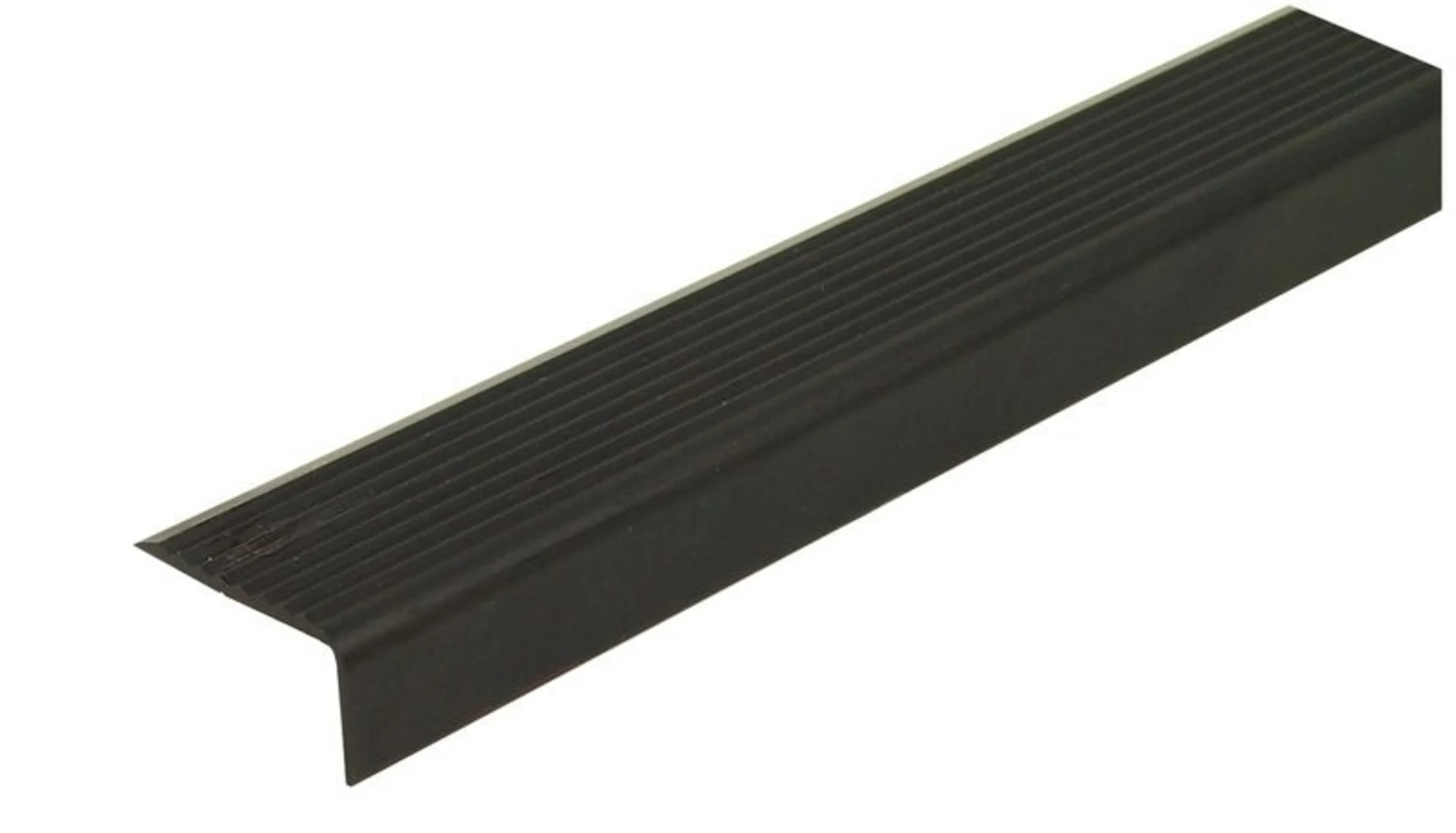 Schwarze Alu-Einstiegsleiste 25x15mm, 3m