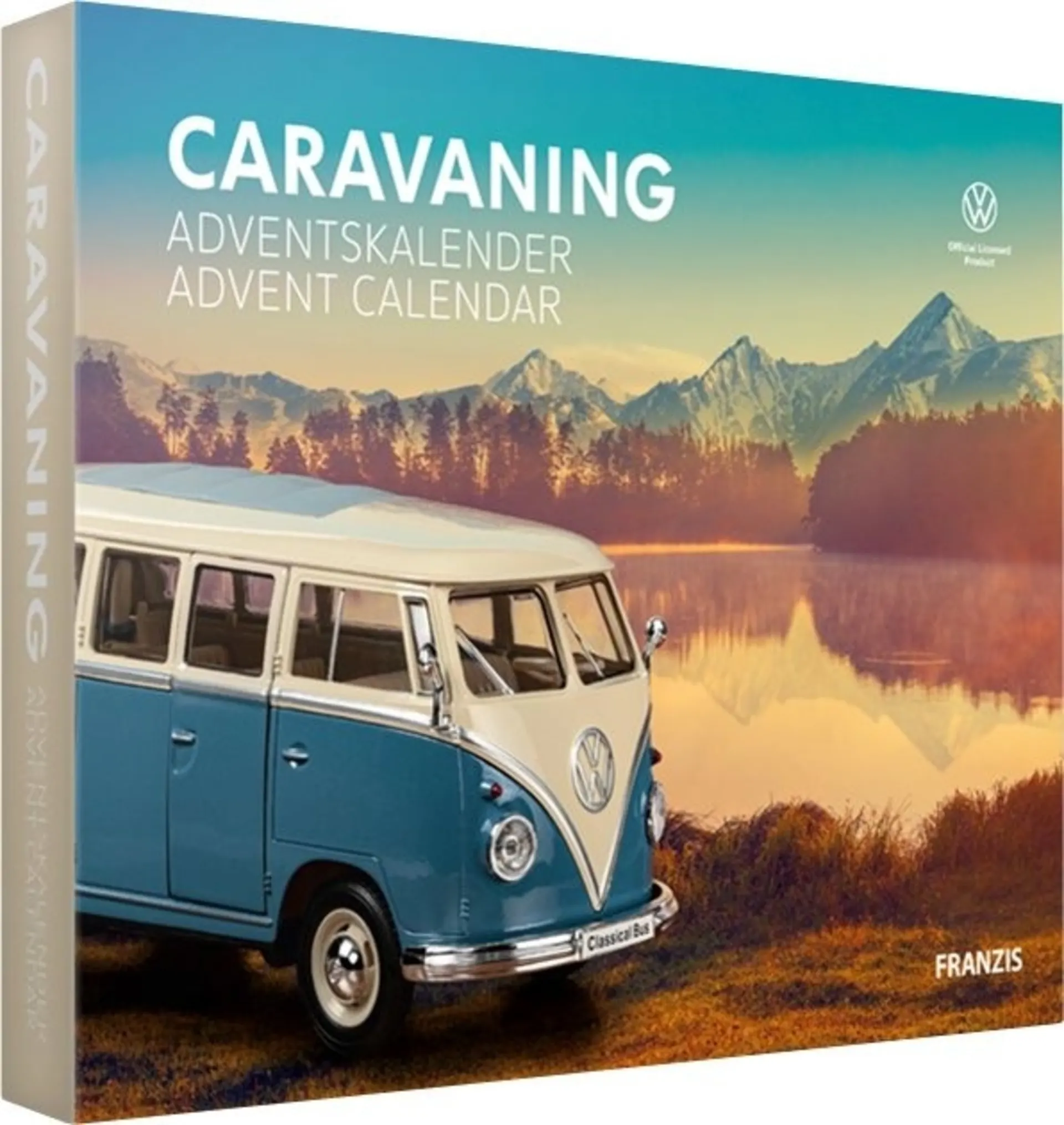 Franzis Caravaning Adventskalender mit VW Bulli T1 Modellbausatz im Maßstab 1:24 Franzis Caravaning Adventskalender mit VW Bulli T1 Modellbausatz im Maßstab 1:24