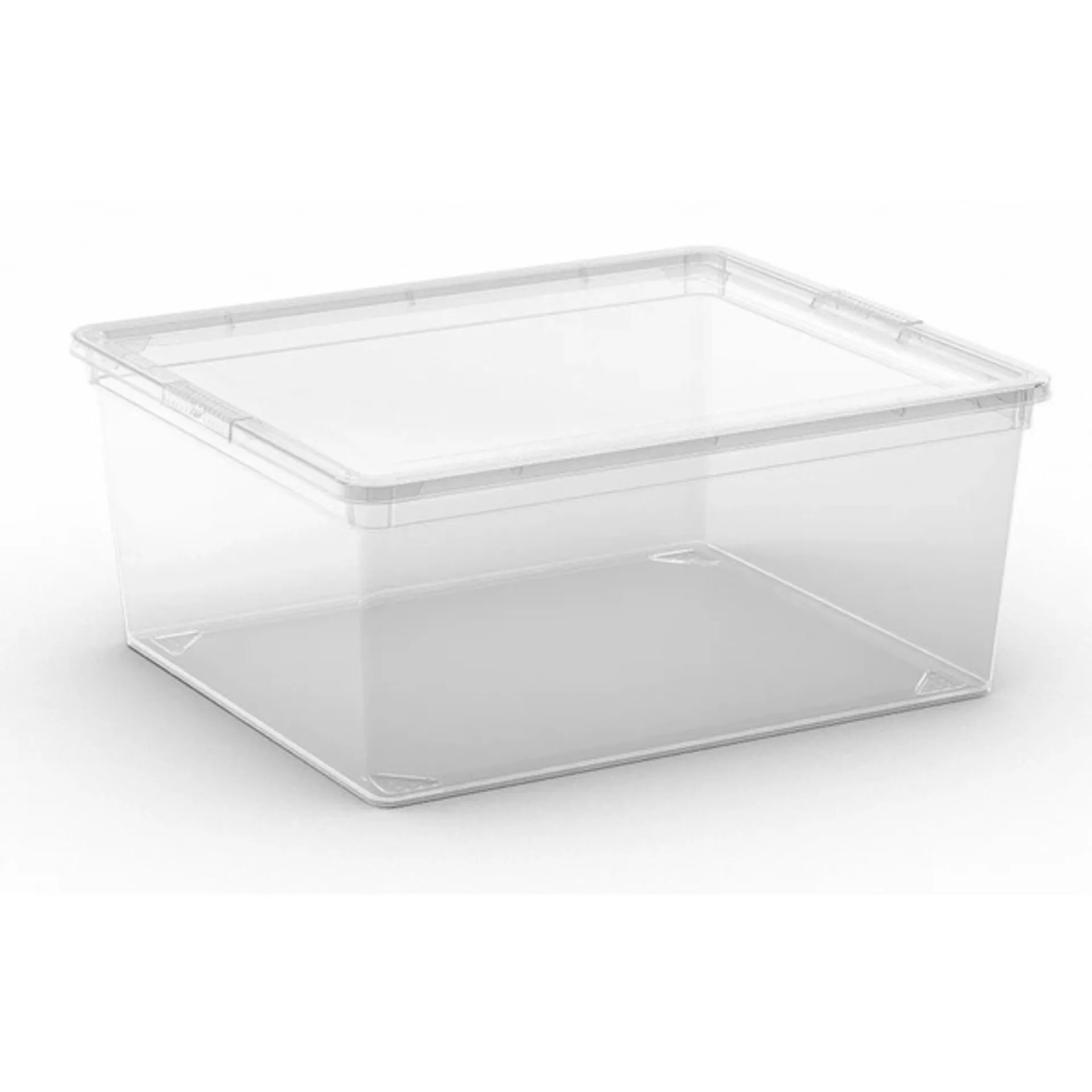 Boîte à poussière transparente Cube avec couvercle - 27 litres