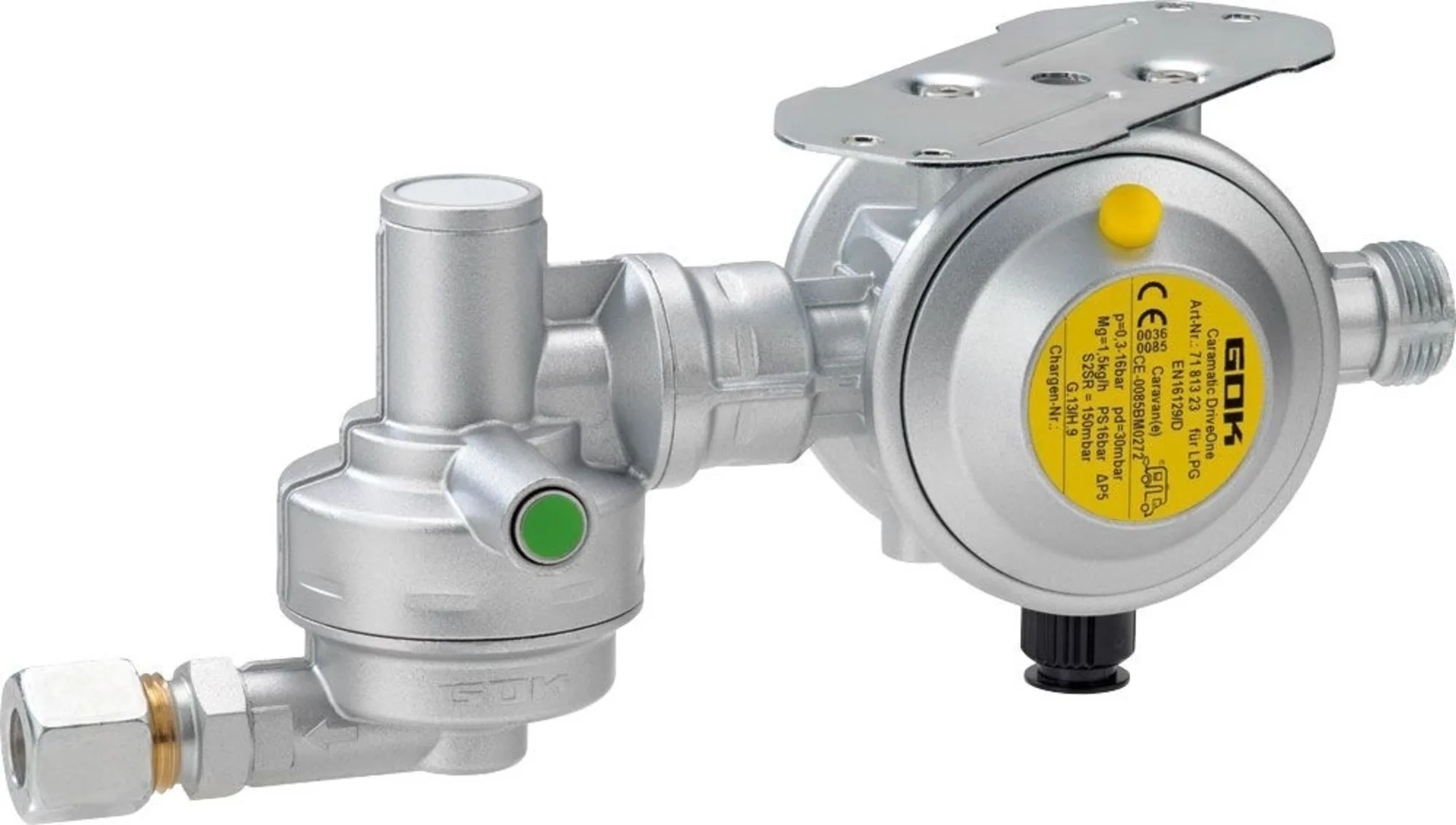 GOK Caramatic DriveOne Sicherheits-Gasdruckregler Horizontal 30 mbar