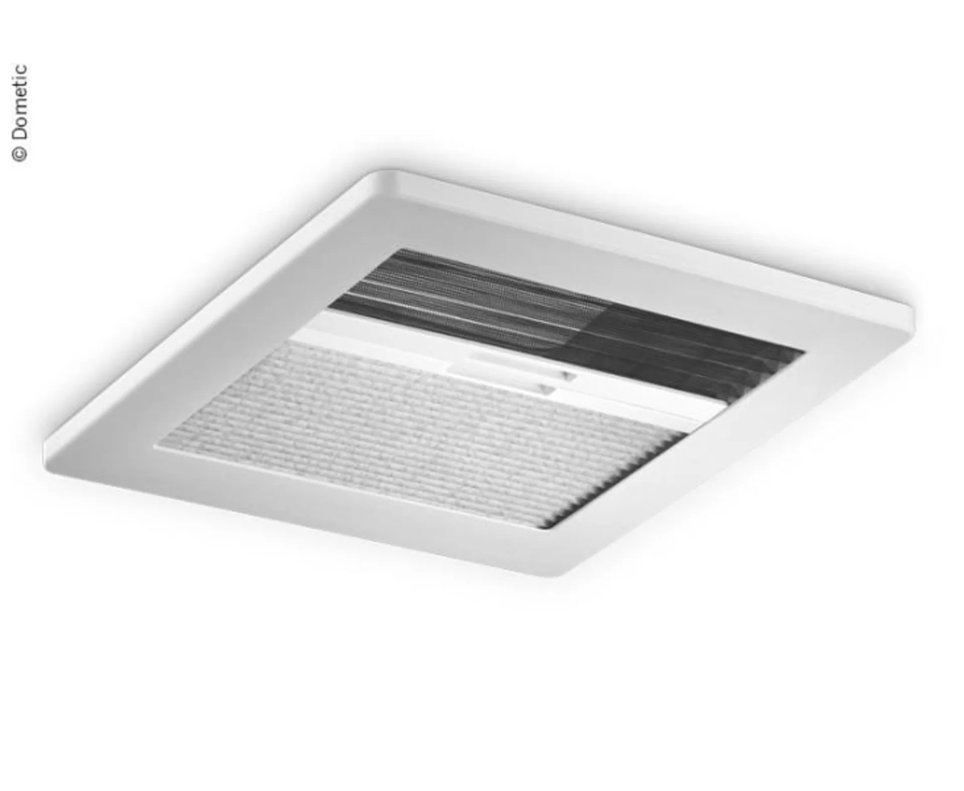 Dometic Micro Heki Dachfenster mit Fliegengitter und Verdunkelungsblende 280 x 280 mm Ohne Zwangsbelüftung