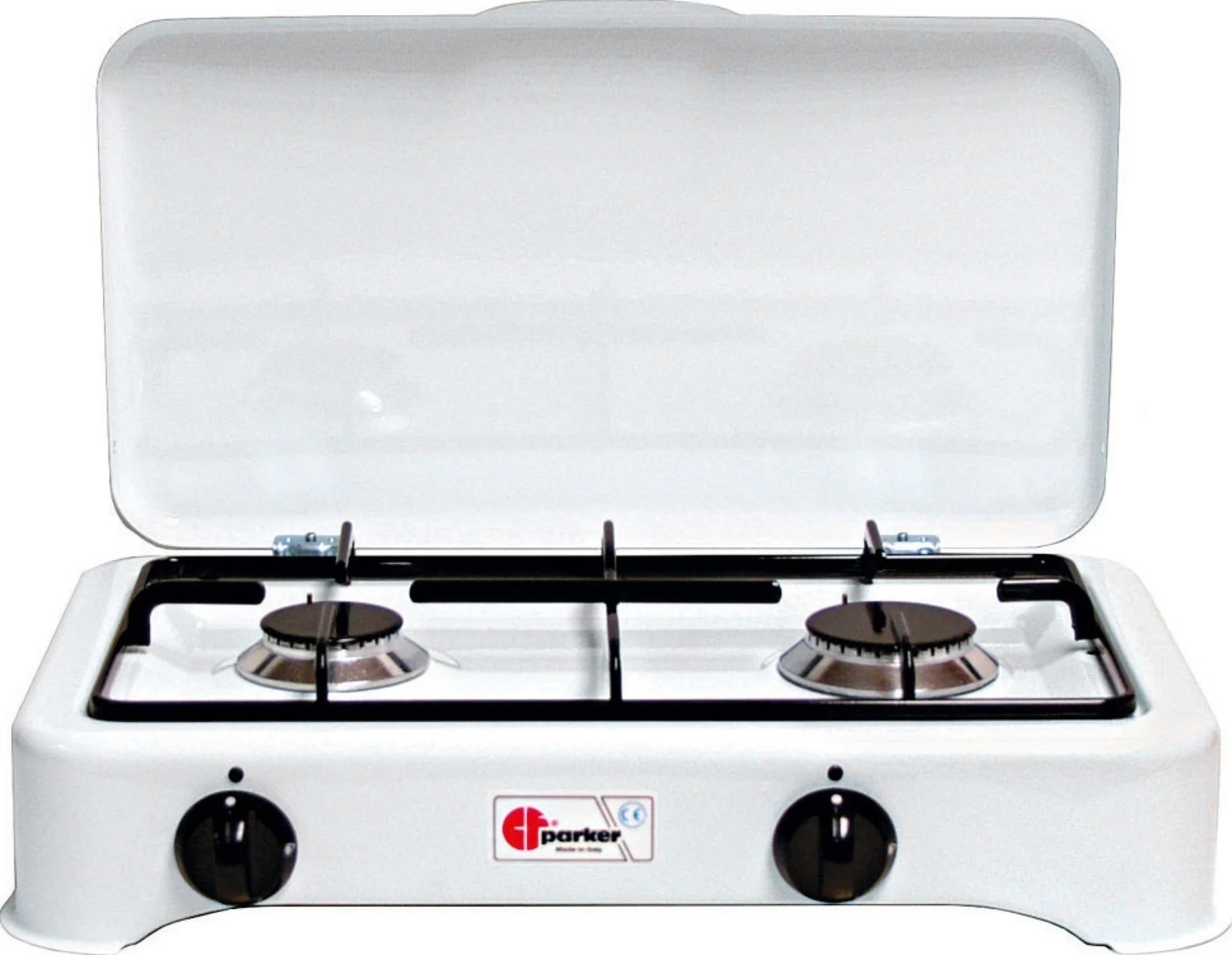 CF Parker 2-flammiger Gaskocher ohne Zündsicherung weiß