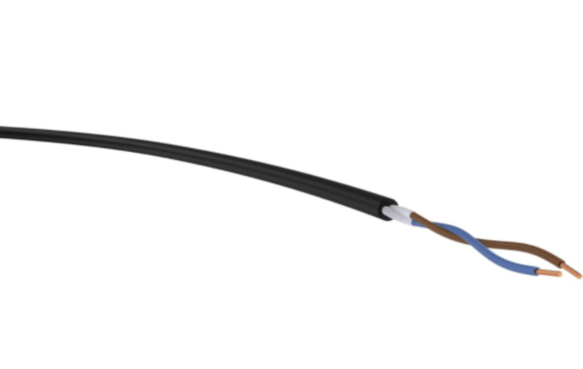 Aderleitung 2 x 2.5mm² schwarz/1me