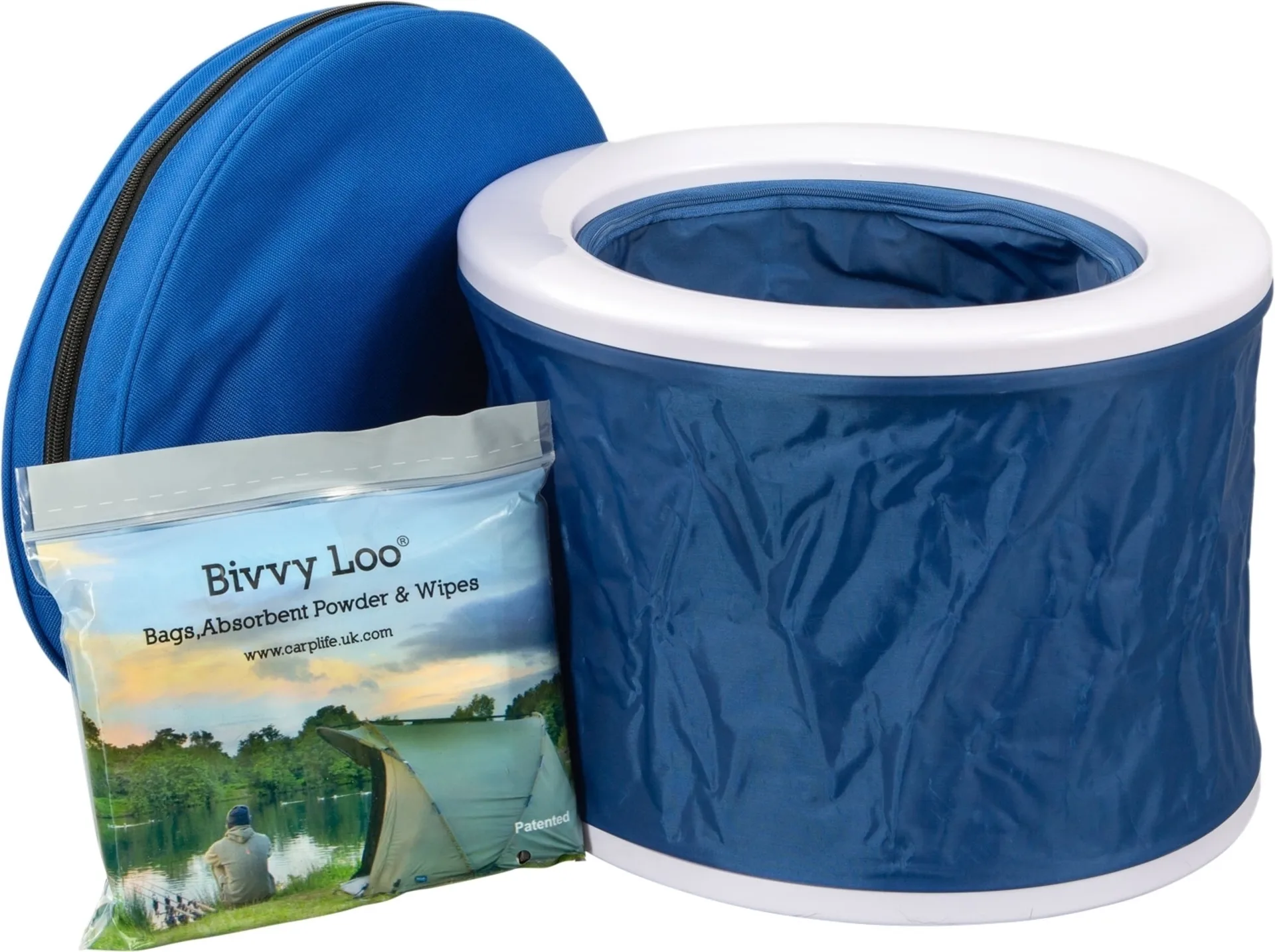 Bivvy Loo tragbare Campingtoilette mit Tragetasche Blue