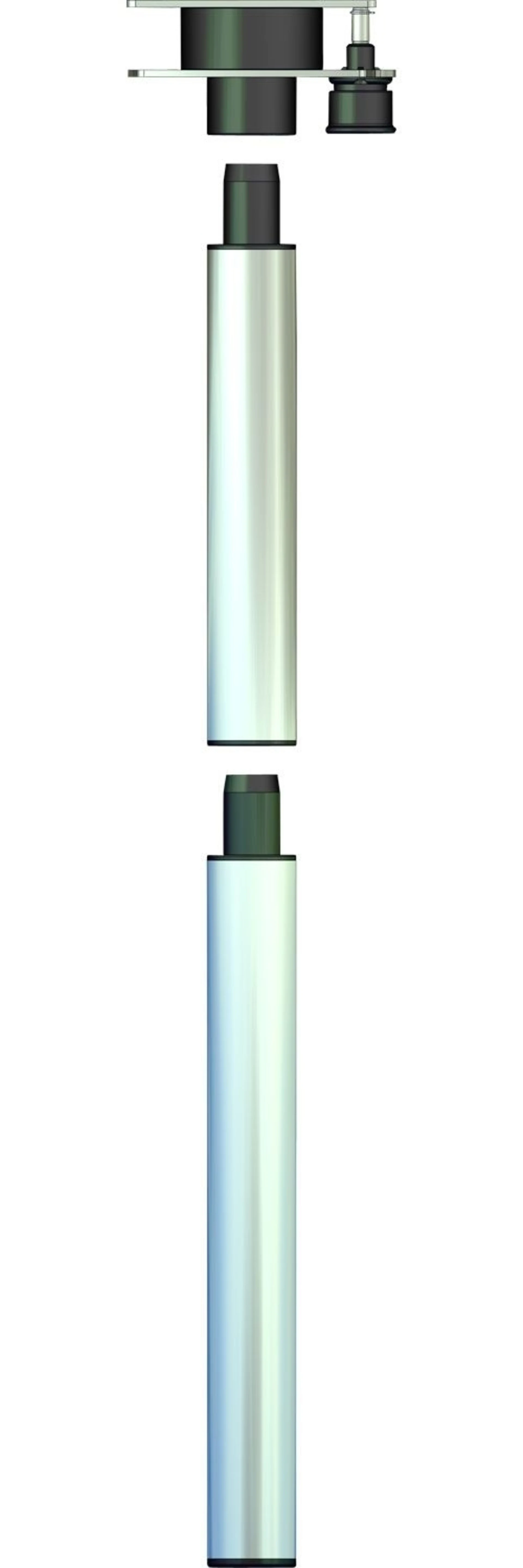 Ilse Ausdrehfuß für Tischplatte 3-tlg. 756 mm silber