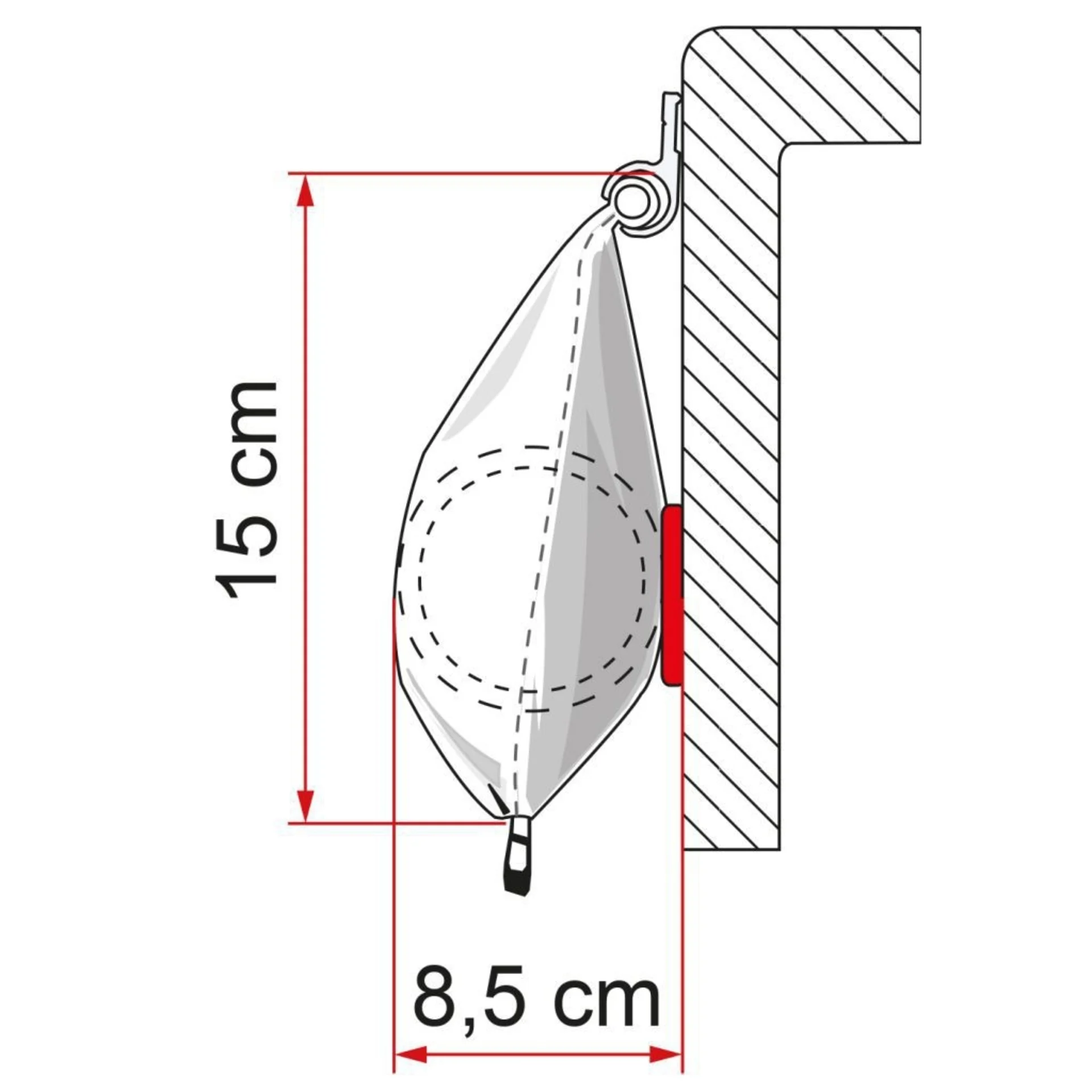Fiamma Caravanstore XL 410 Sackmarkise Tuchfarbe Royal Grey 410 cm
