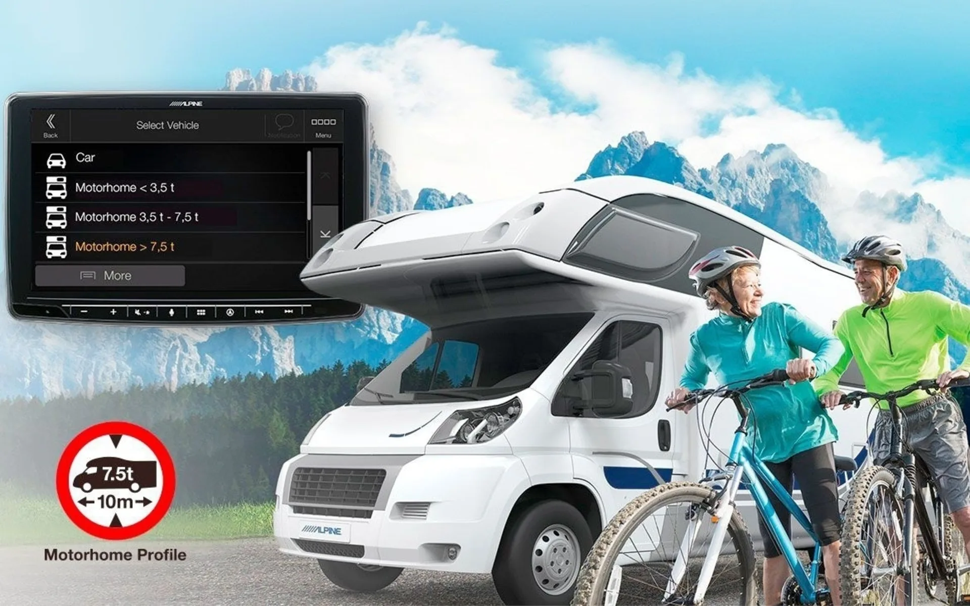 Alpine Halo9 Navi Multimedia Navigationssystem für Wohnmobil und Truck 9 Zoll