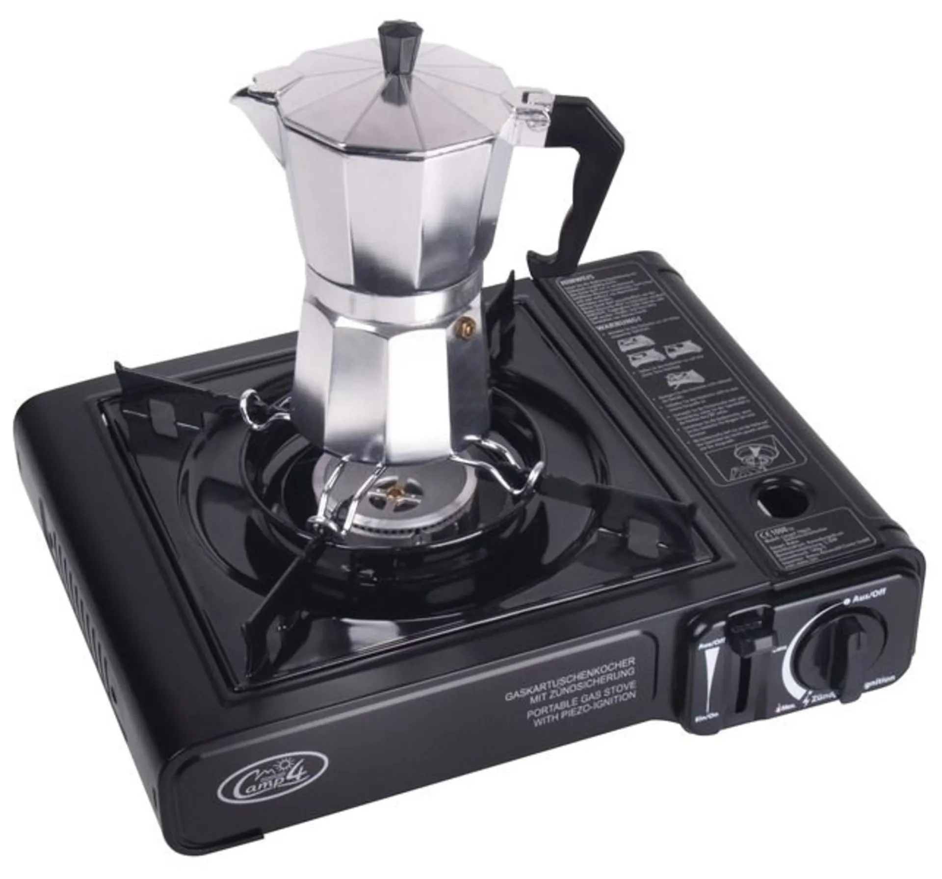 Embout pour réchaud - empêche les petites casseroles, poêles et cafetières espresso de tomber