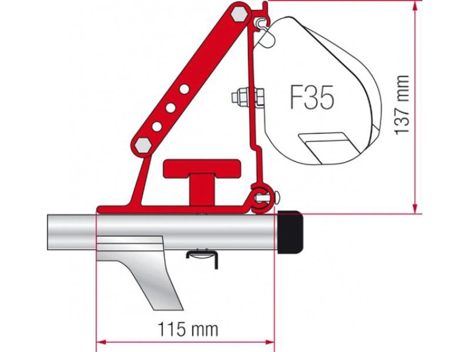 Kit de fixation Fiamma Auto F35 Pro pour montage sur le toit
