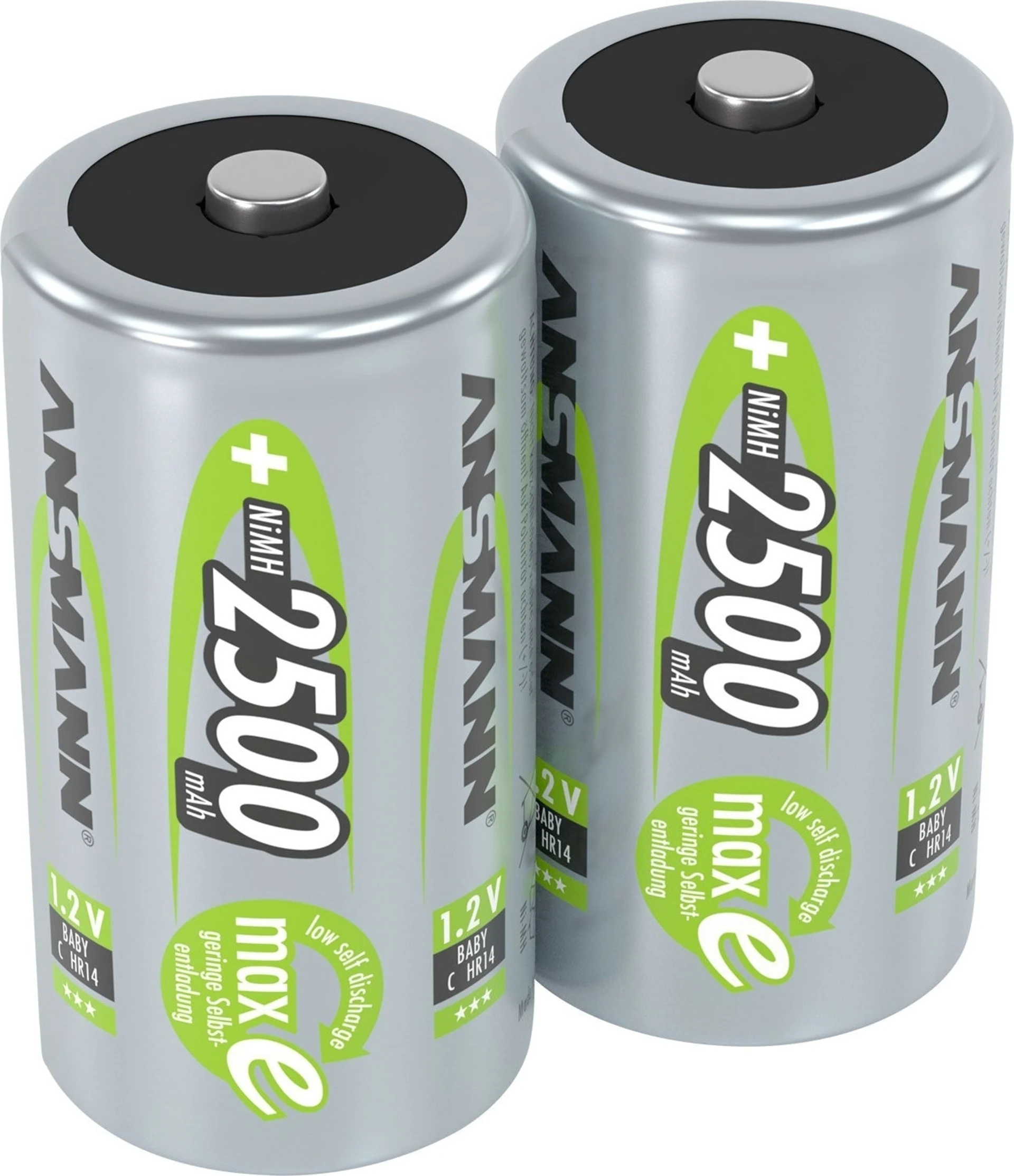 Ansmann Baby C 2 500 mAh Batterie NiMH Rechargeable (pack de 2)