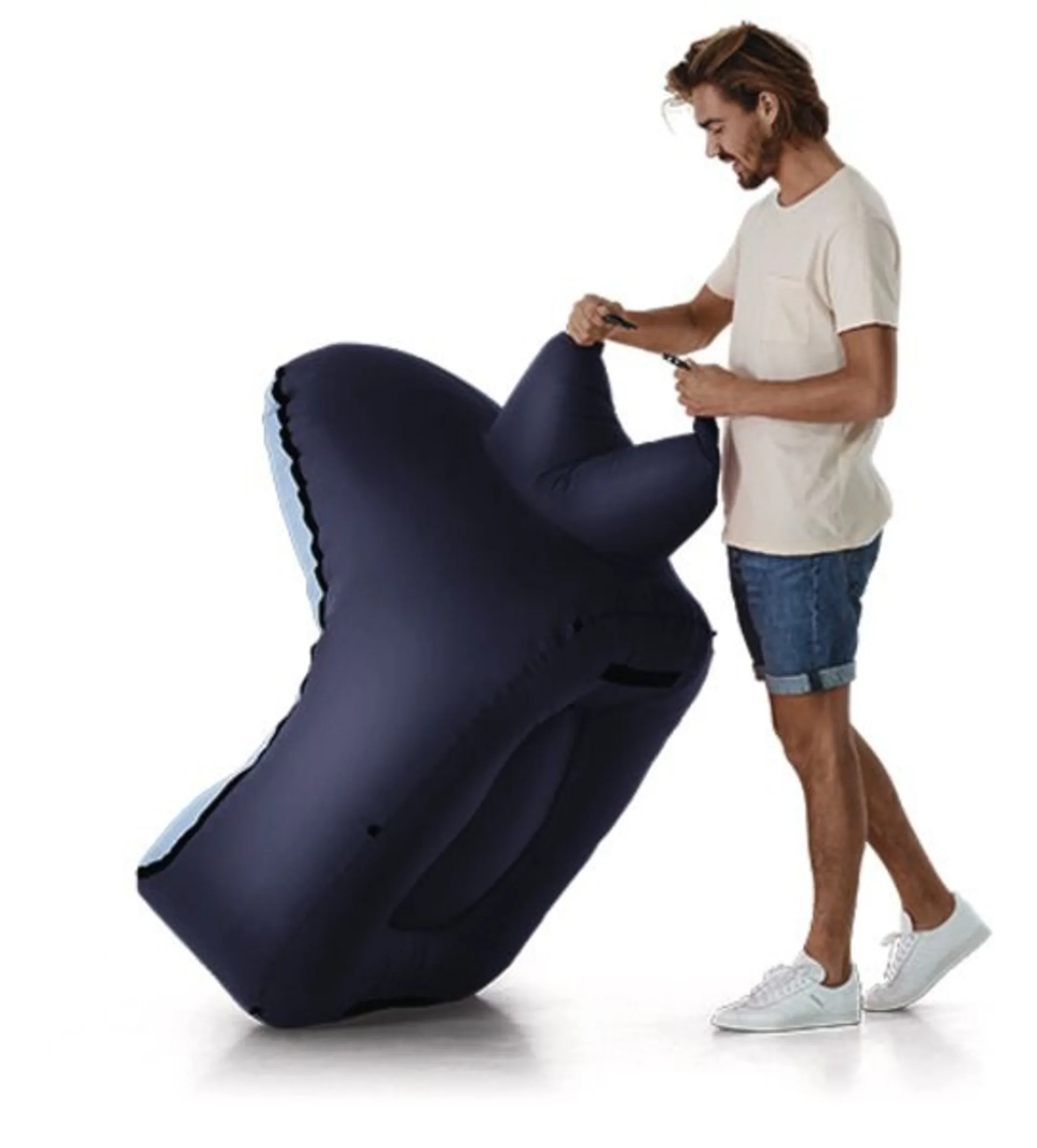 Luftsessel für den Outdoor-Bereich in Blau