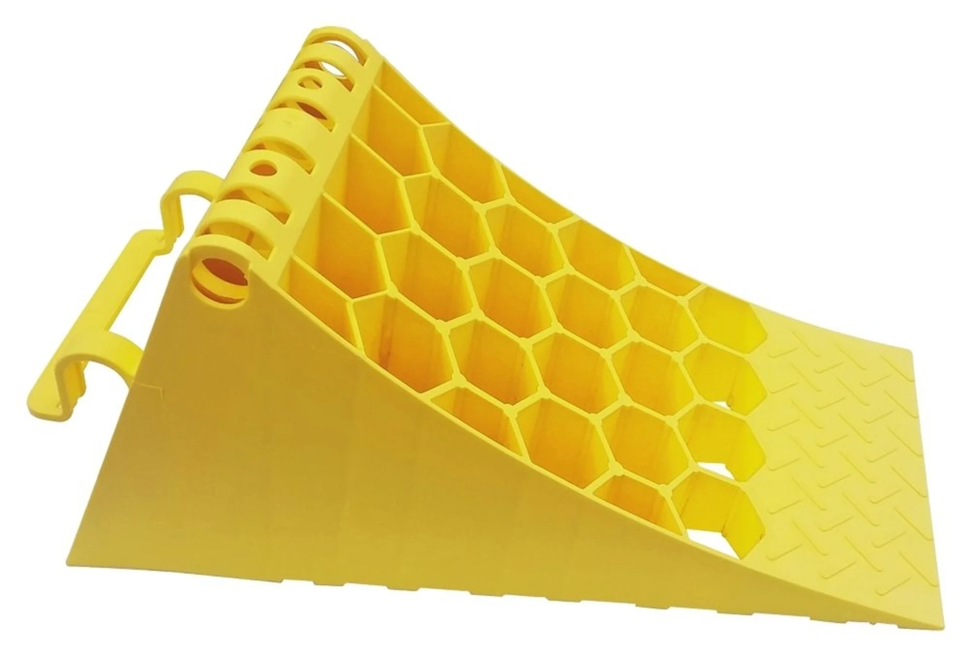 Radkeil aus PVC gelb DIN 76051-E53, bis 40 Tonnen