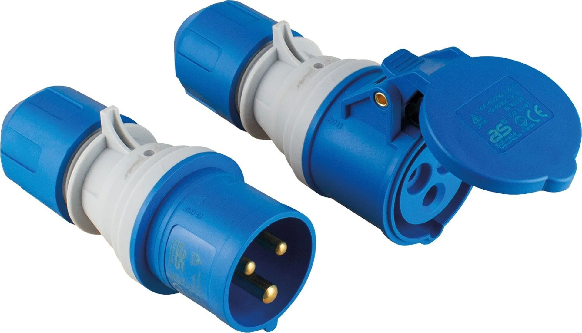 AS-Schwabe Powerlight CEE coupleur avec couvercle rabattable