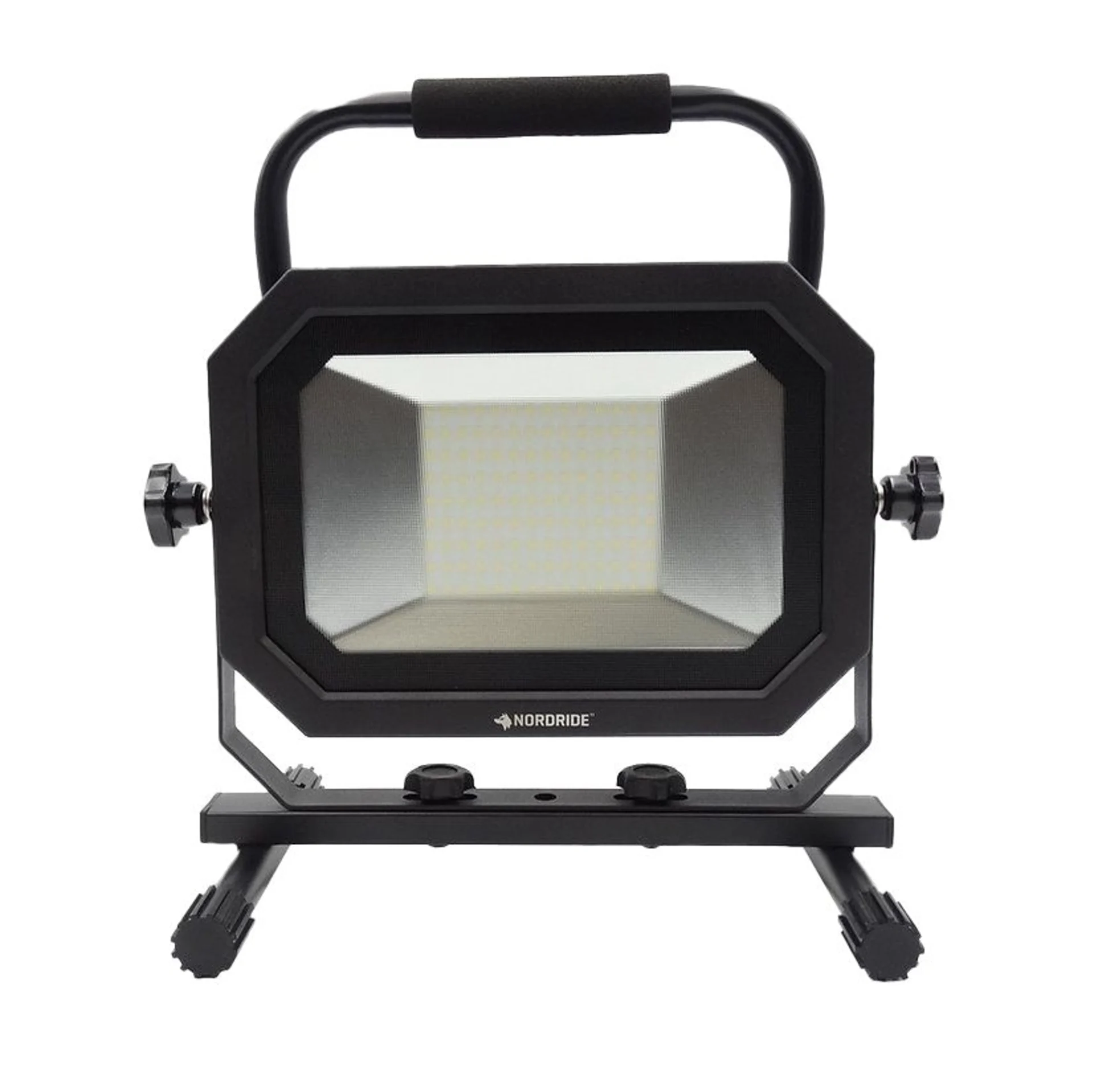 LED-Baustrahler 230 V / 150 W mit Kabel und Ständer 420 x 222 x 450 mm, 16’500 lm, neutralweiss 4'000 K, IP65 LED-Baustrahler 230 V / 150 W mit Kabel und Ständer 420 x 222 x 450 mm, 16’500 lm, neutralweiss 4'000 K, IP65