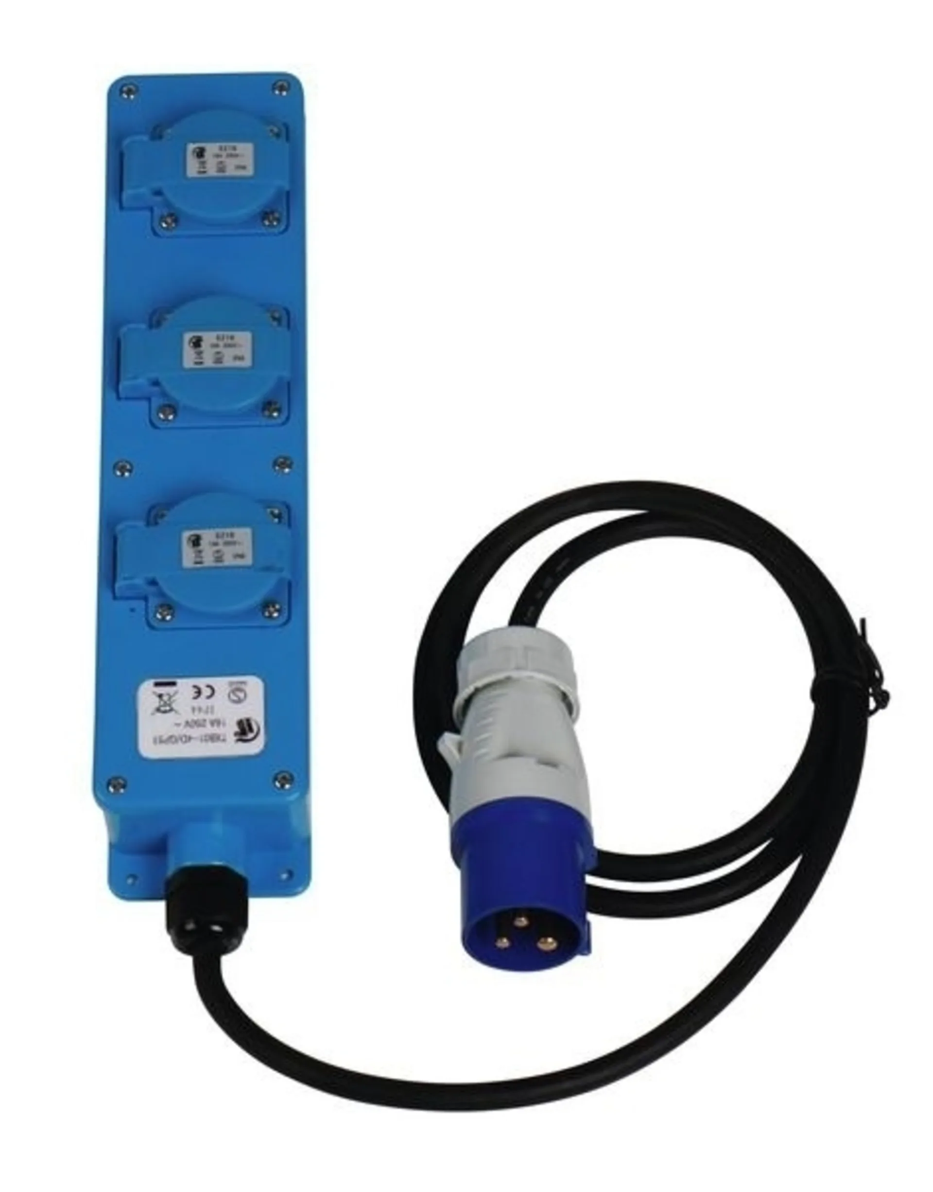 Câble d'extension Carbest avec bloc 3 prises et prises Schuko, longueur 10m et 230V / 3x2,5mm²