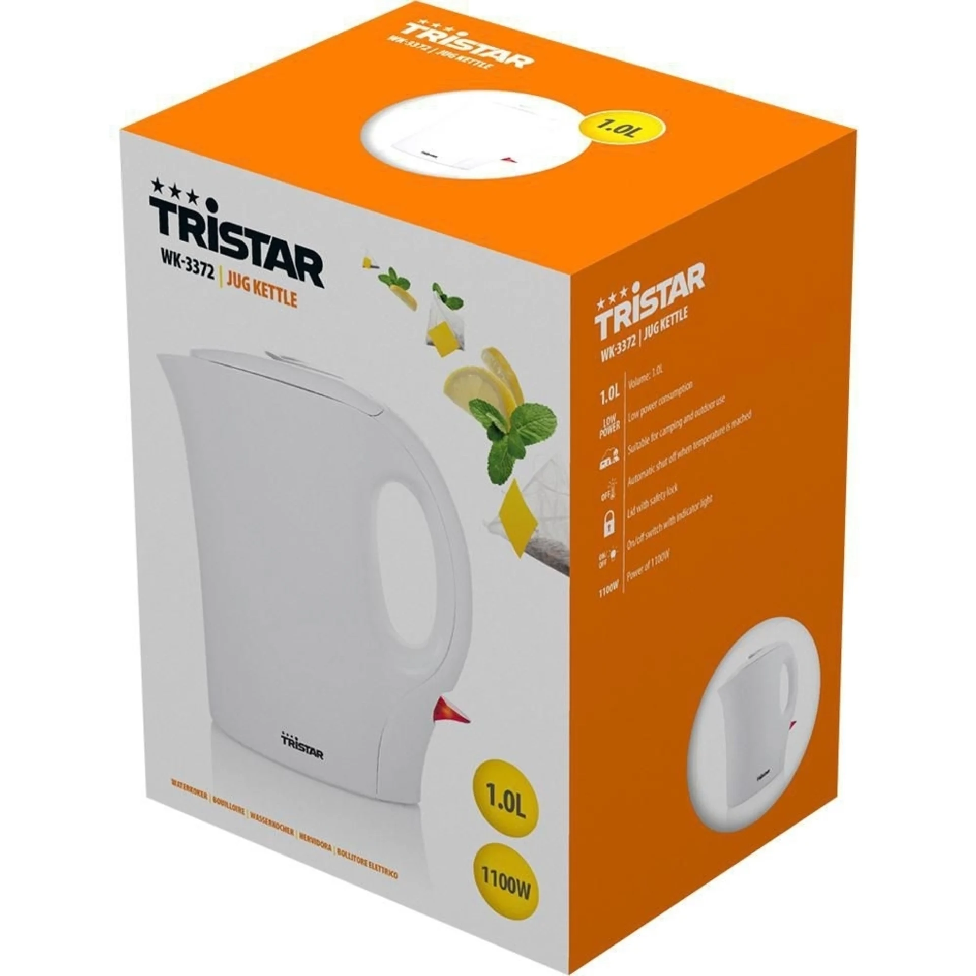 Tristar Bouilloire électrique WK-3372 230 V 1 litre