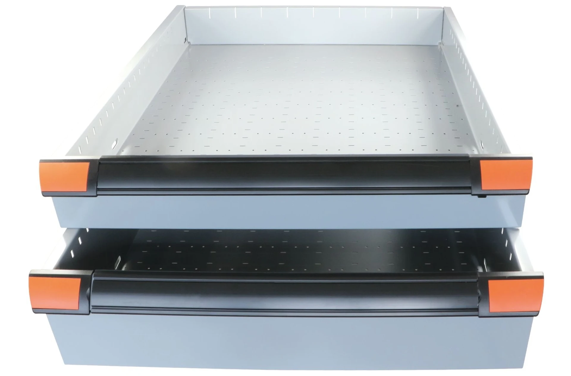 2 Schubladen (Höhe 100 und 150 mm) anstatt 1 Schublade (Höhe 250 mm) 2 Schubladen (Höhe 100 und 150 mm) anstatt 1 Schublade (Höhe 250 mm)