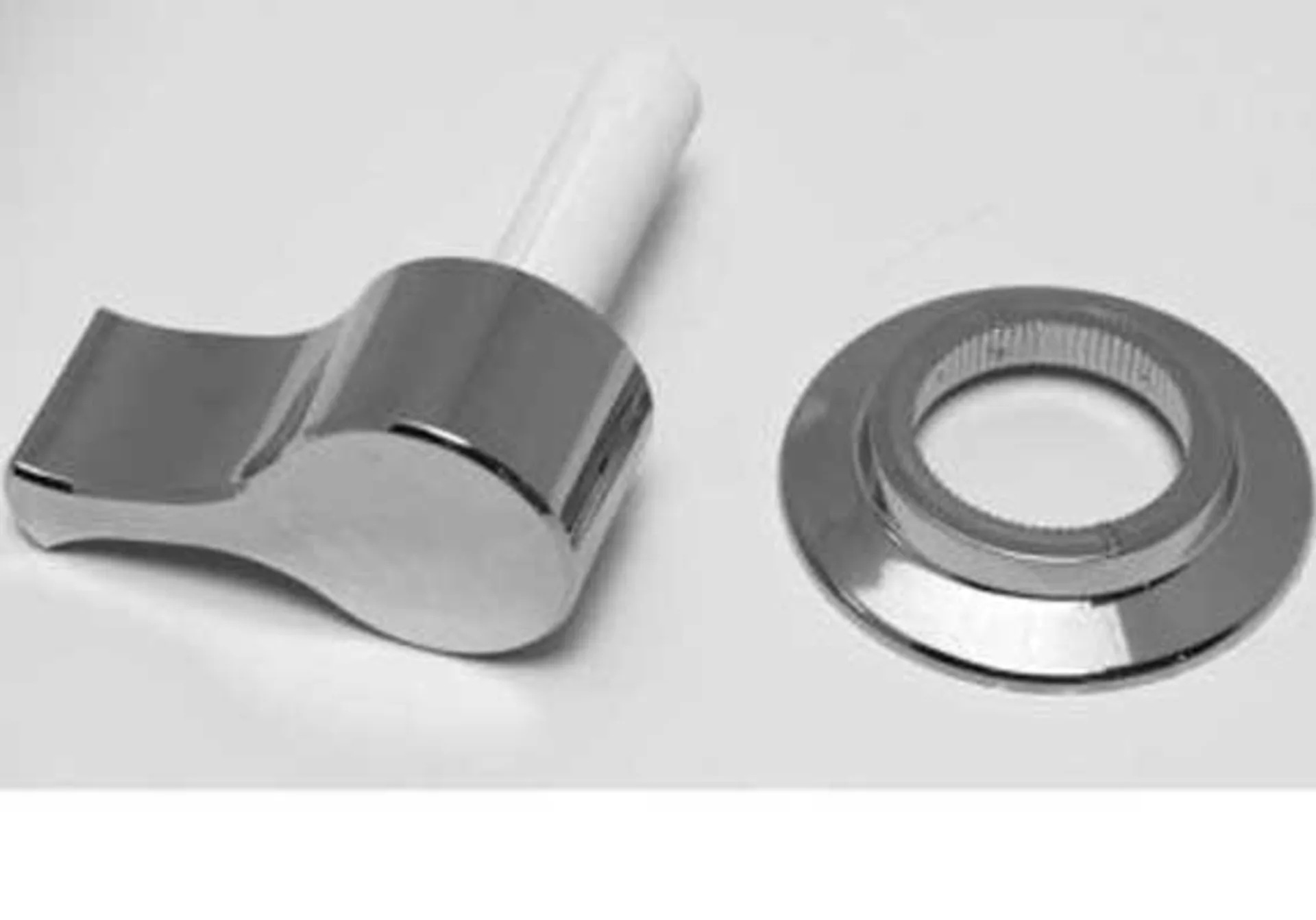 Rosette und Griff für Mischbatterie Monomix - Mattchrom