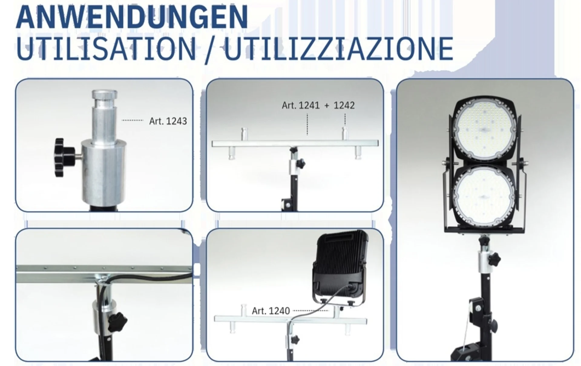 Robustes Stativ 173 - 300 cm passend zu BEAM 4420