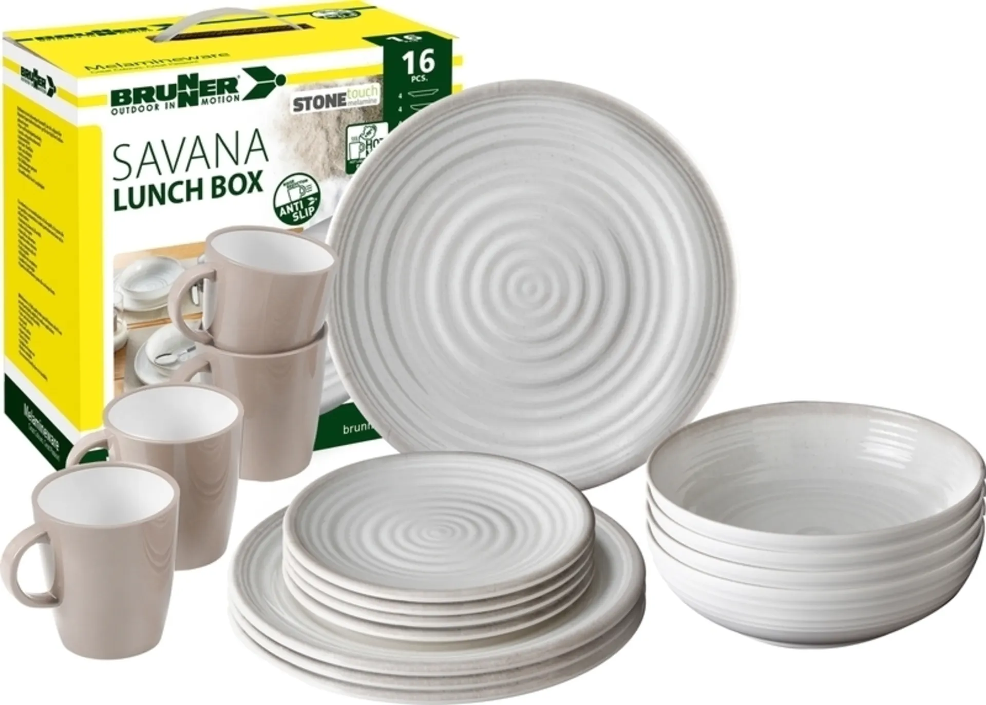 Melamin Geschirr-Set Savana - 16-teilig - Für 4 Personen Melamin Geschirr-Set Savana - 16-teilig - Für 4 Personen