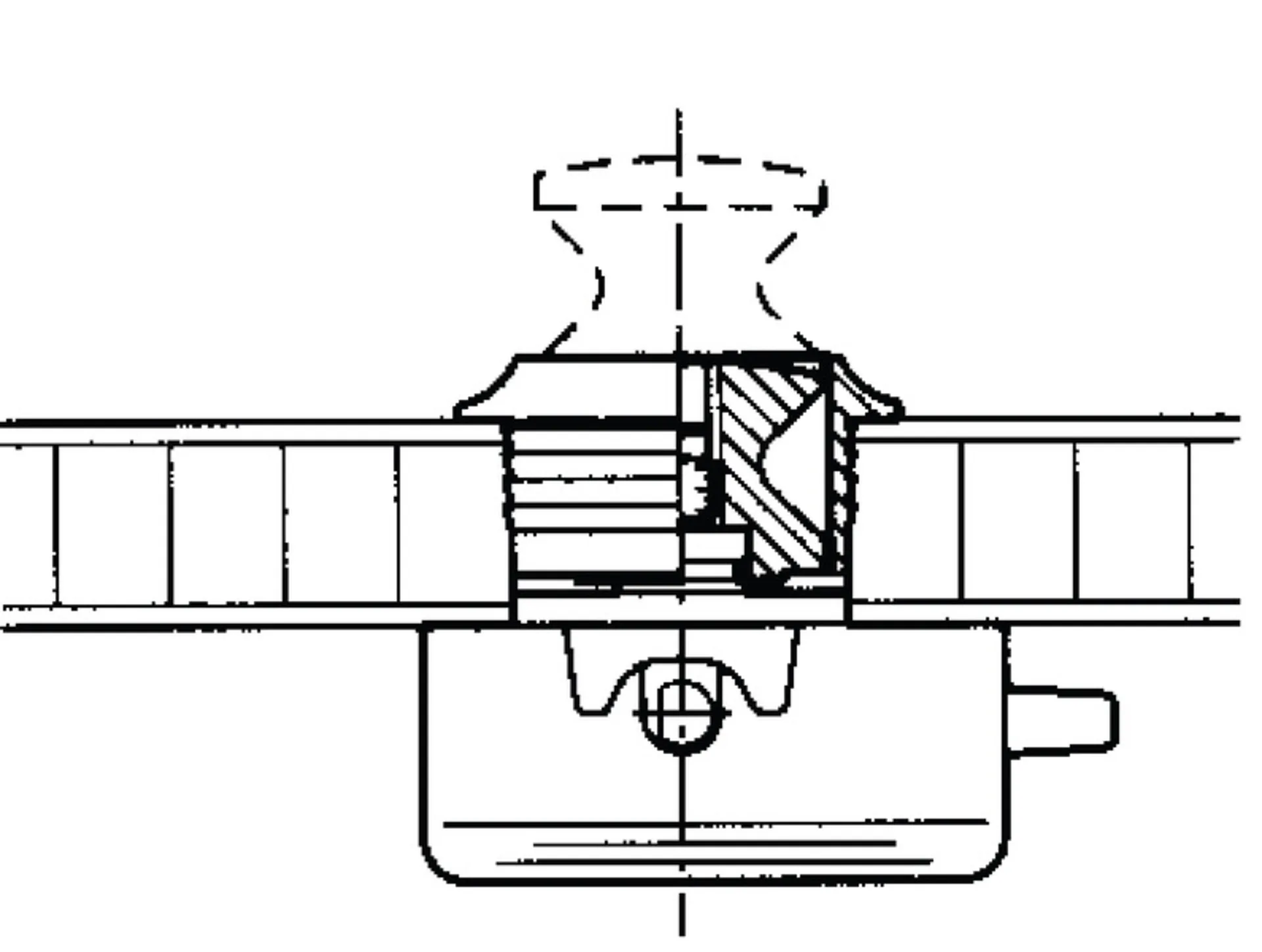 Push Lock - Möbelschloß - Grau