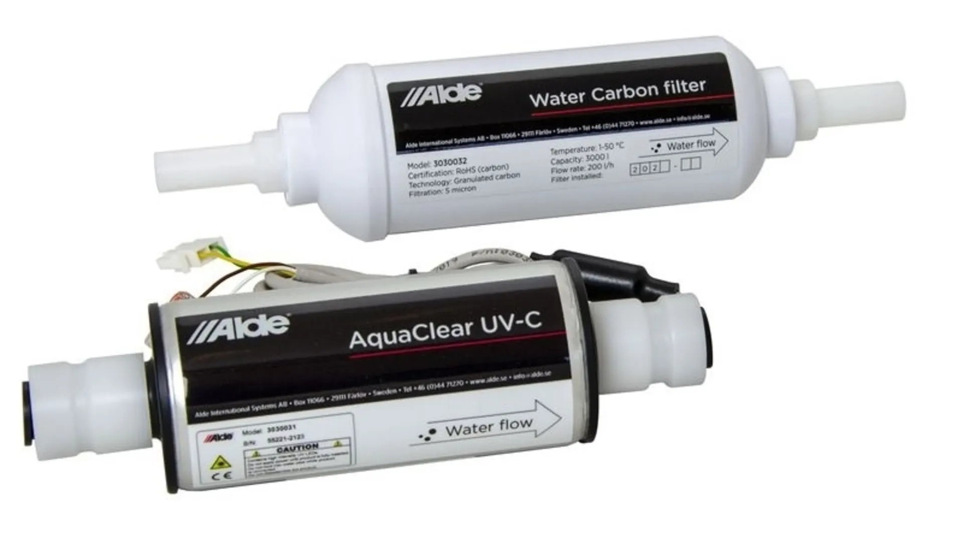 ALDE Aqua Clear Wasserfilter-Set mit UV-C Desinfektion und Carbon-Filter