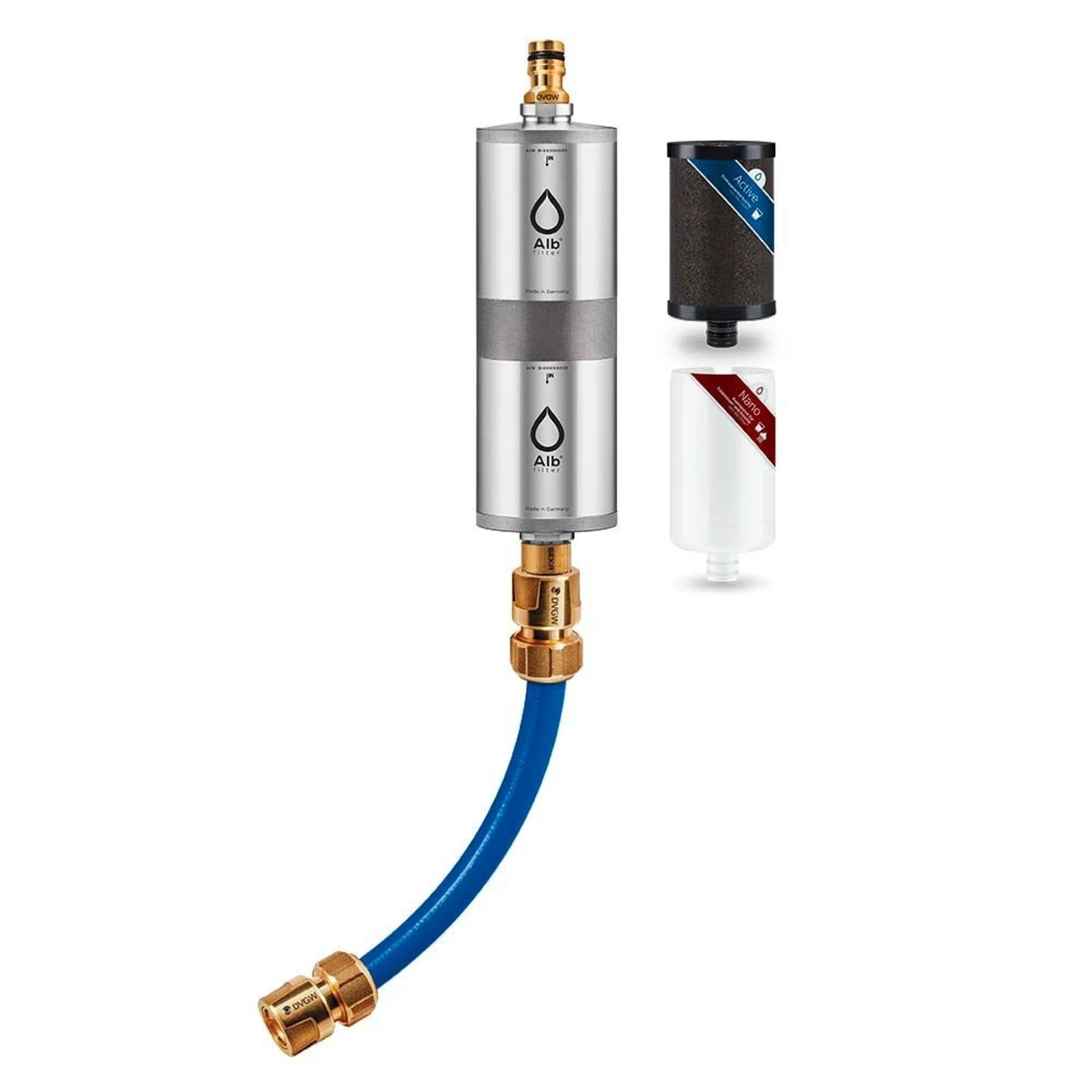 Alb Filter® FUSION Active+Nano Trinkwasserfilter Camping-Set: Mobil mit Koffer Edelstahl Natur Alb Filter® FUSION Active+Nano Trinkwasserfilter Camping-Set: Mobil mit Koffer Edelstahl Natur