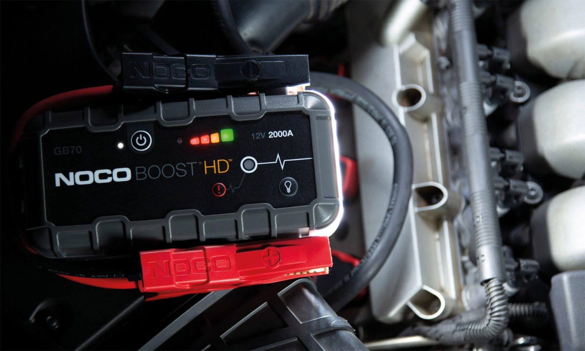 Noco - Boost HD 12 V 2’000 A, mit 12 V 15 A Ausgang und USB-C 222 x 152 x 70 mm, IP65