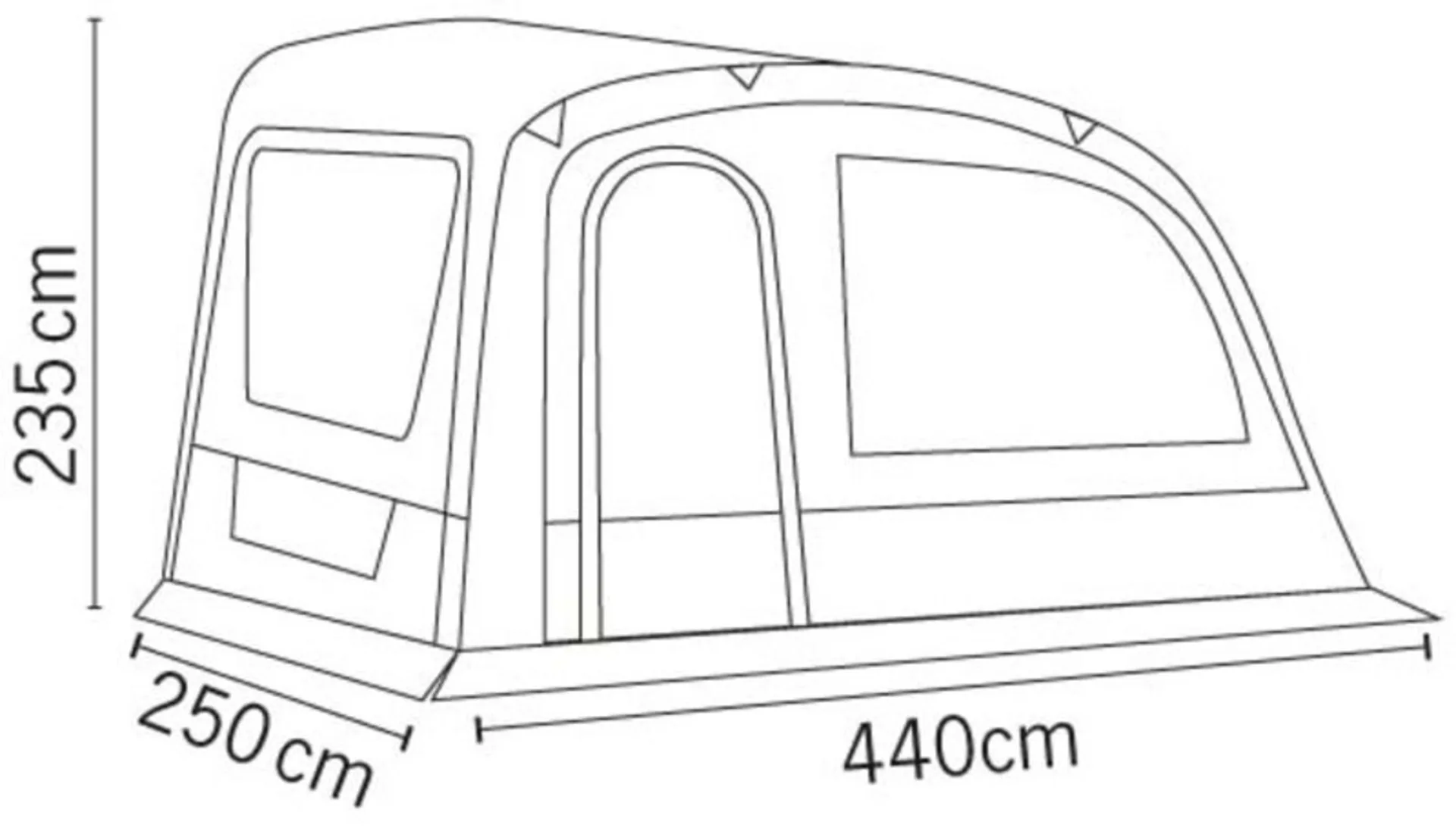 Adria Action Air 391 - Luft-Sonnensegel und Vorzelt
