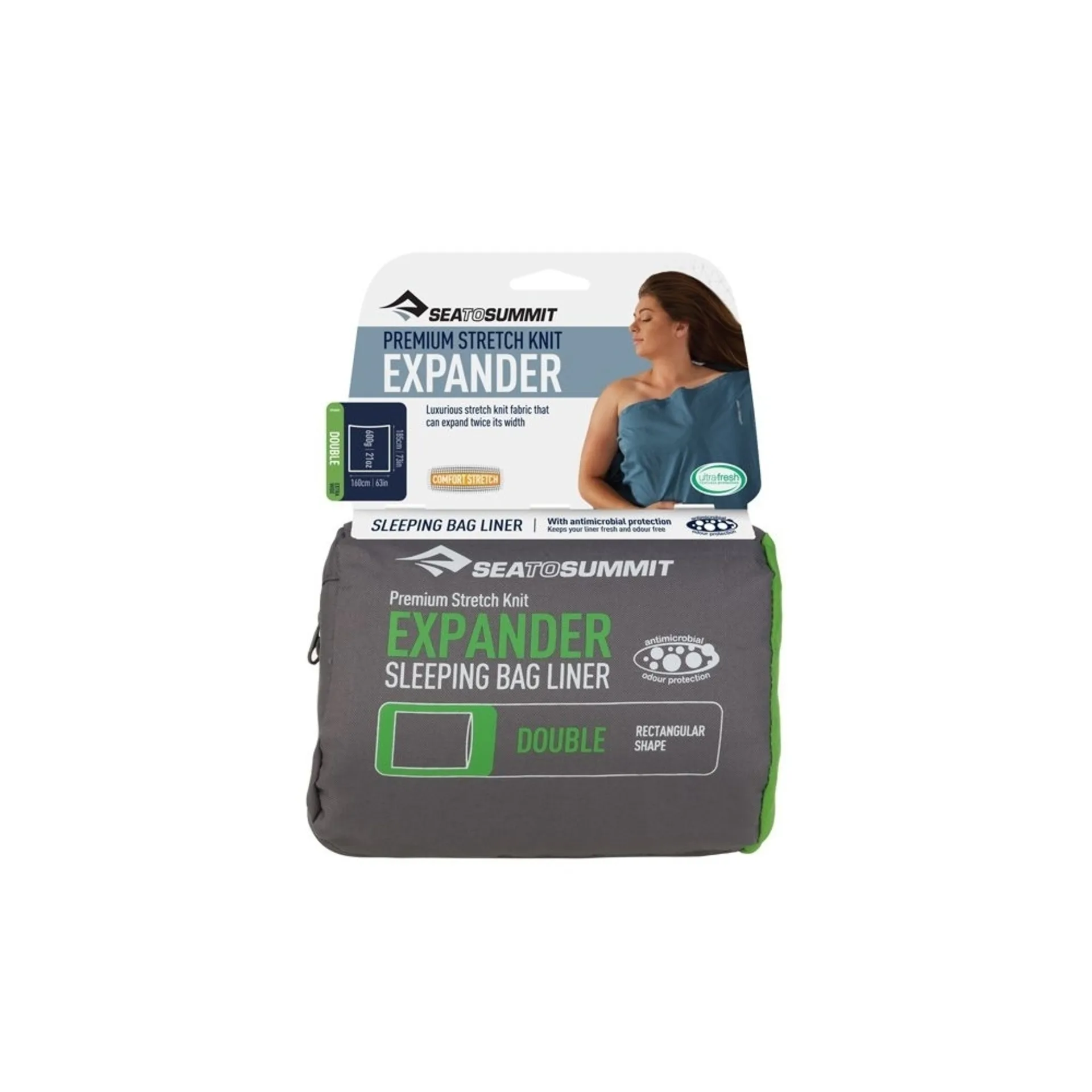 Sea to Summit Expander Liner Sac de couchage de voyage Inlett Double Navy blue