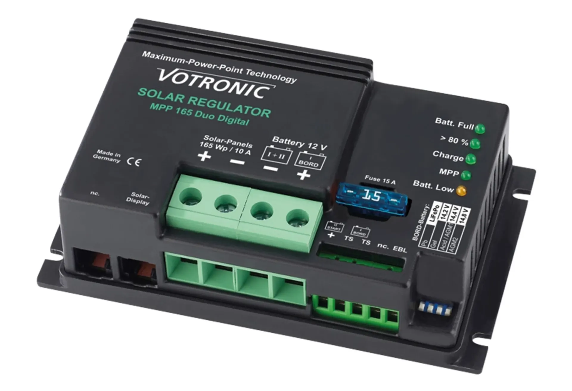 Votronic MPPT Régulateur de charge MPP 165 Duo 12V pour panneaux solaires jusqu'à 165 Wc Votronic MPPT Régulateur de charge MPP 165 Duo 12V pour panneaux solaires jusqu'à 165 Wc