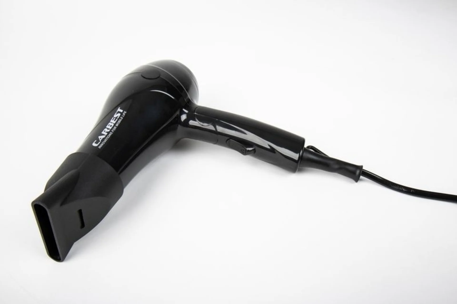 Sèche-cheveux de voyage avec poignée pliable et 2 niveaux de chaleur