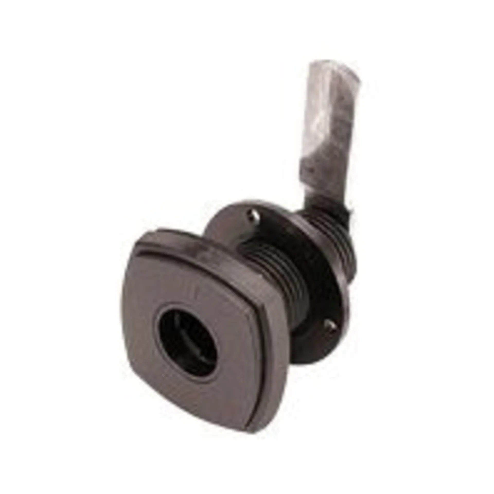 STS Serrure à volet carrée avec protection anti-torsion pour inserts à cylindre enfichable STS / Zadi avec cylindre et 2 clés noir