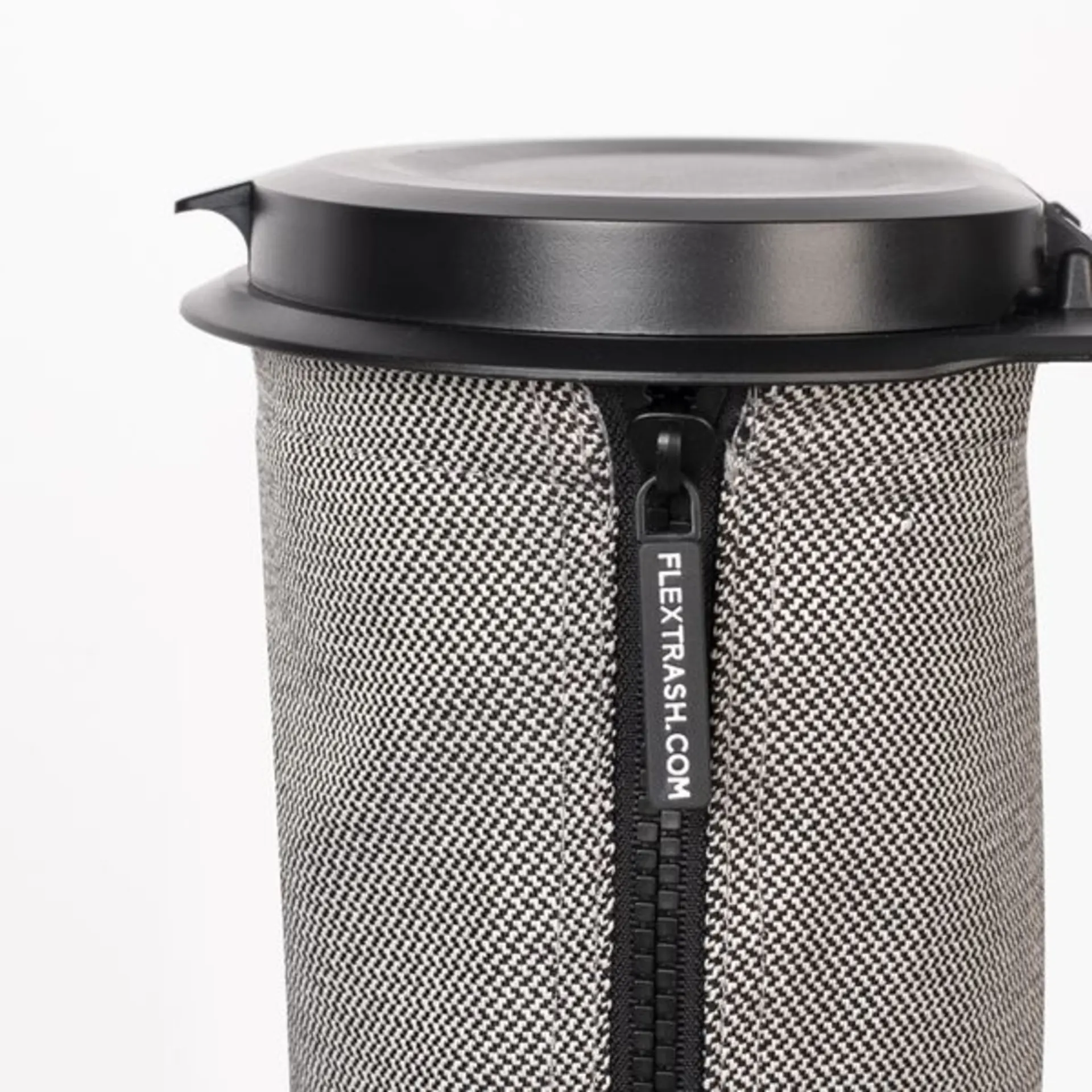 Flextrash Mülleimer aus recycelten PET-Flaschen, waschbar, 9 Liter, grau