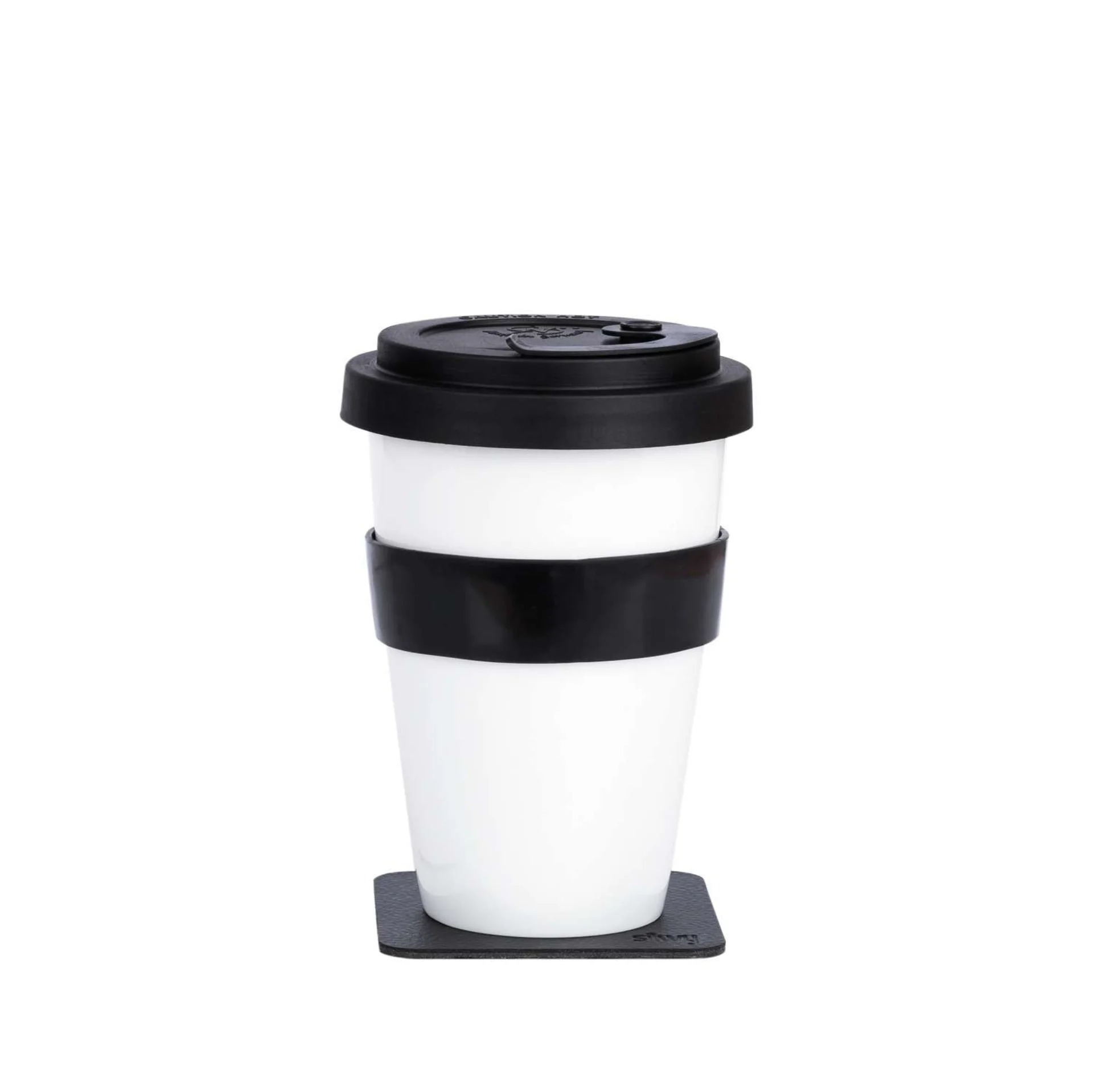 Silwy To-Go-Cup Porzellan inkl. Untersetzer 350ml