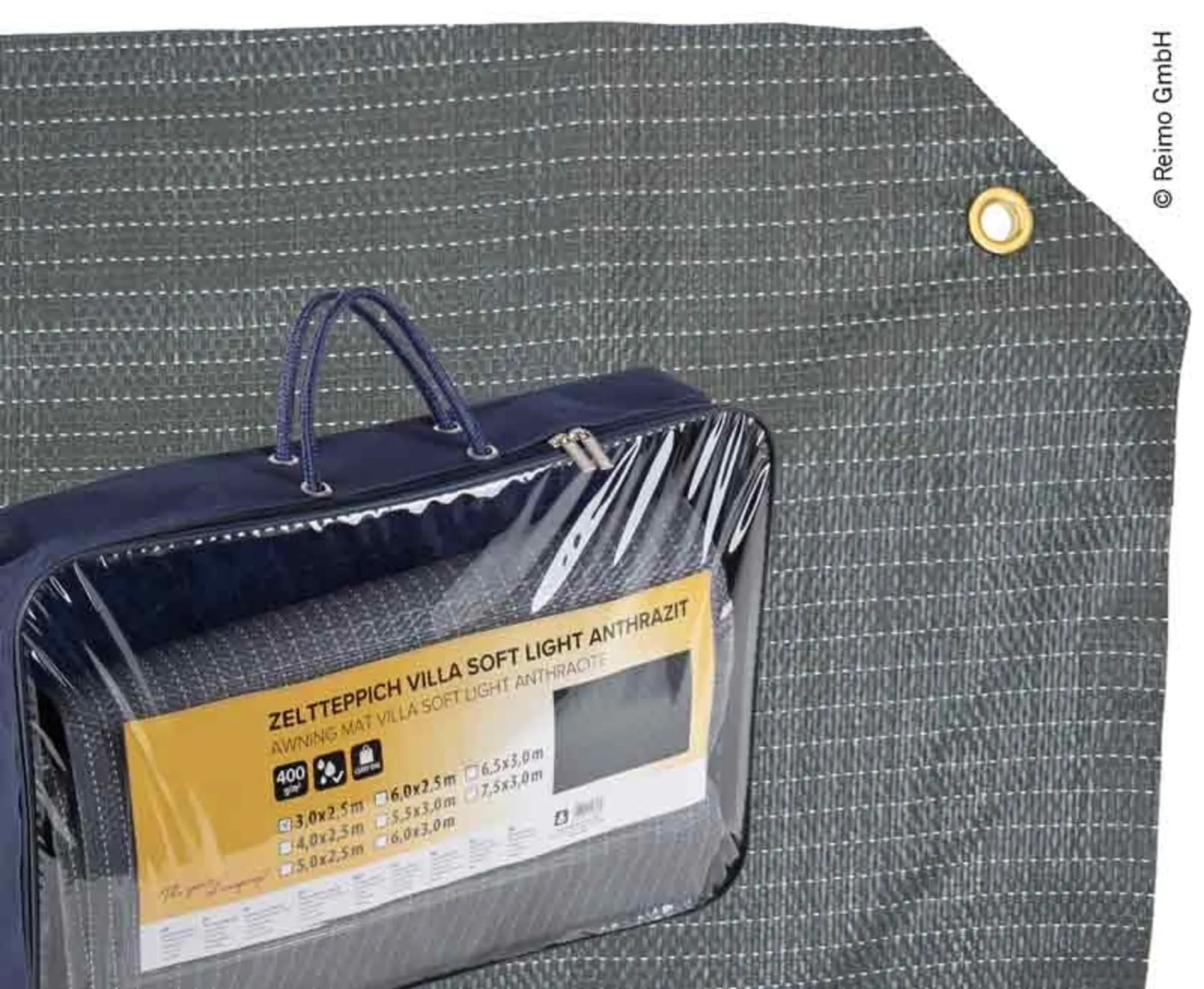 Zelttep.6,5x3m anthr. PVC