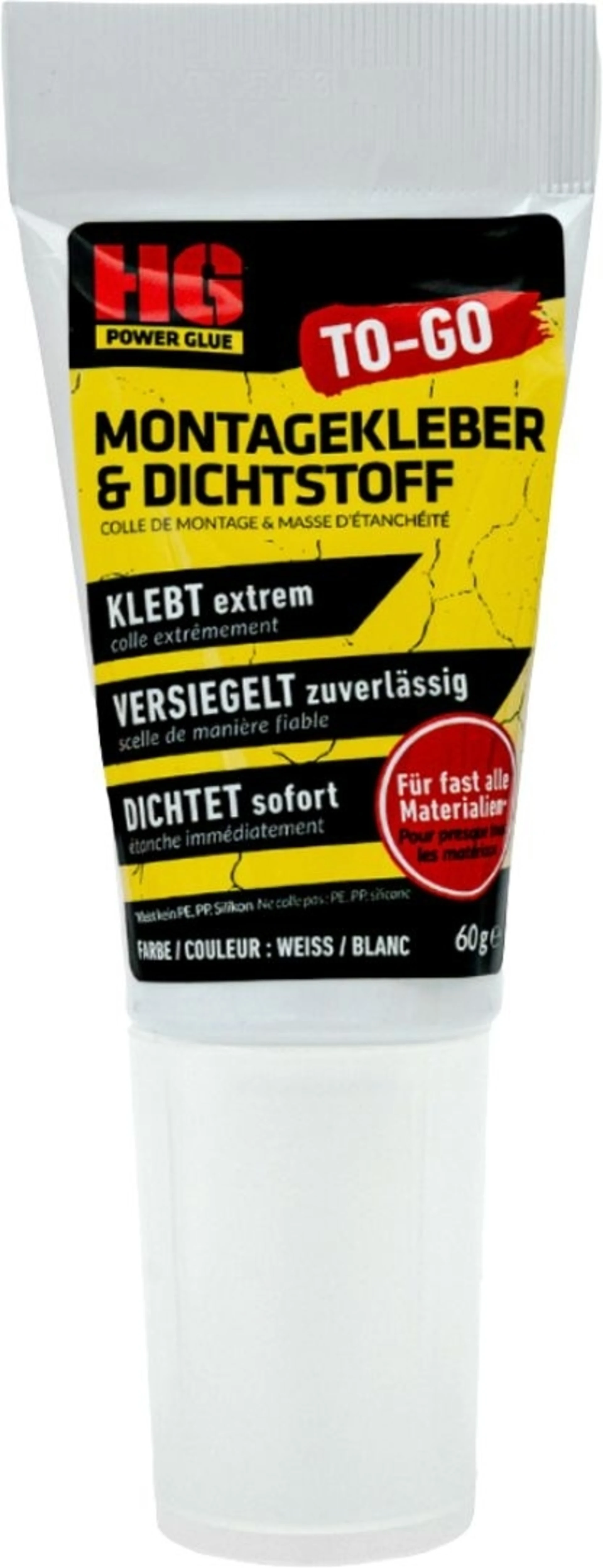 Colle de montage et mastic HG Power Glue To-Go Colle de montage et mastic HG Power Glue To-Go