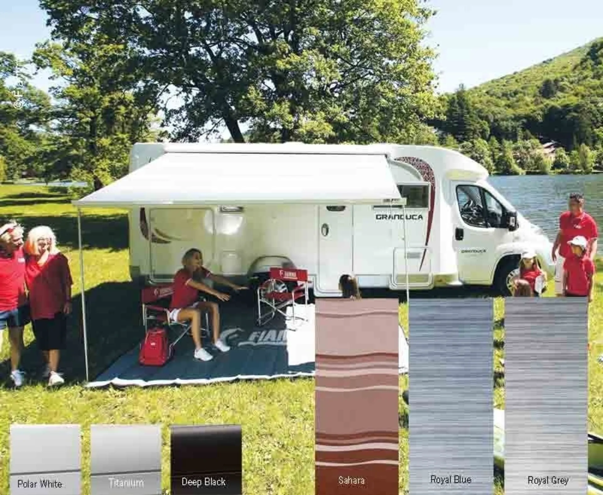 Fiamma Markise F45S 1.9m Royal Grey mit Gehäuse in Weiss