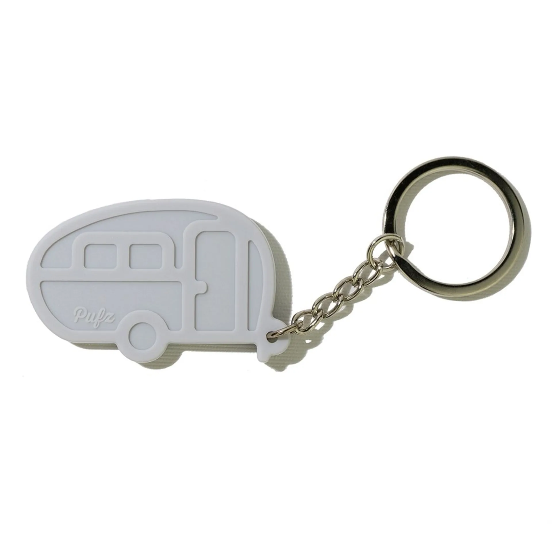 Pufz : porte-clés caravane rétro gris