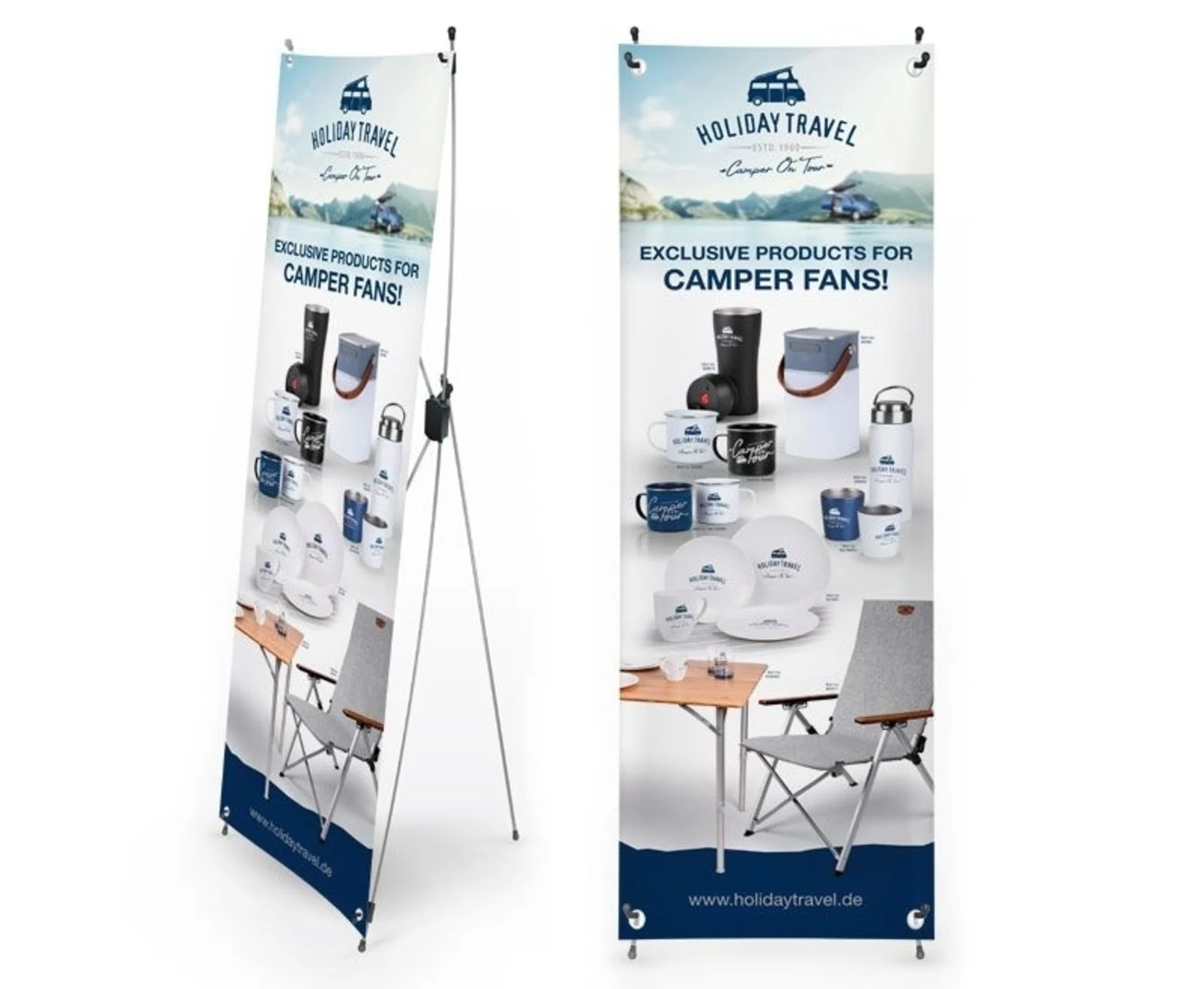 X-Bannière Holiday Travel - Parfait pour les showrooms et les expositions commerciales
