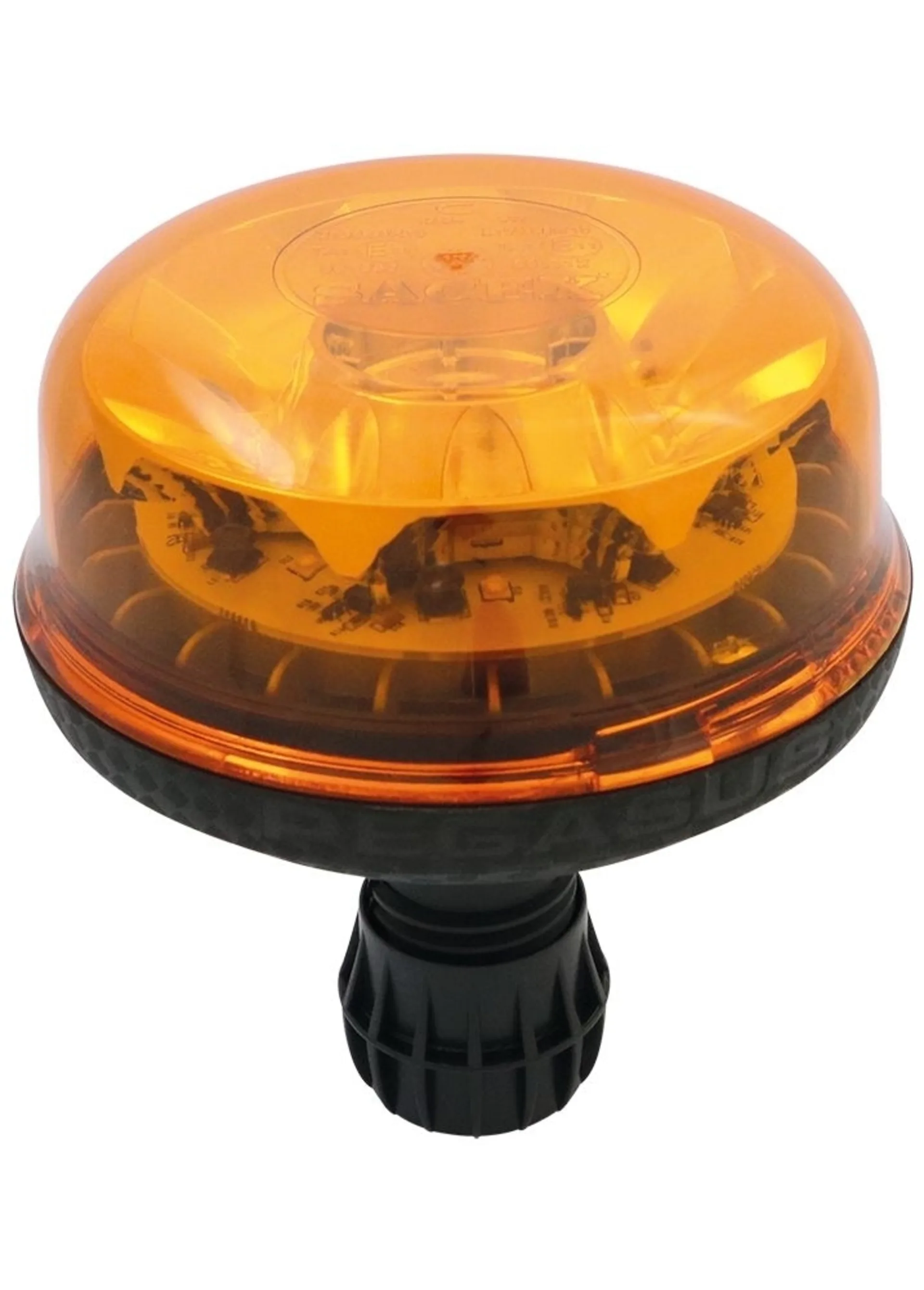 Feu clignotant et gyrophare à LED Pegasus jaune, 12/24 V