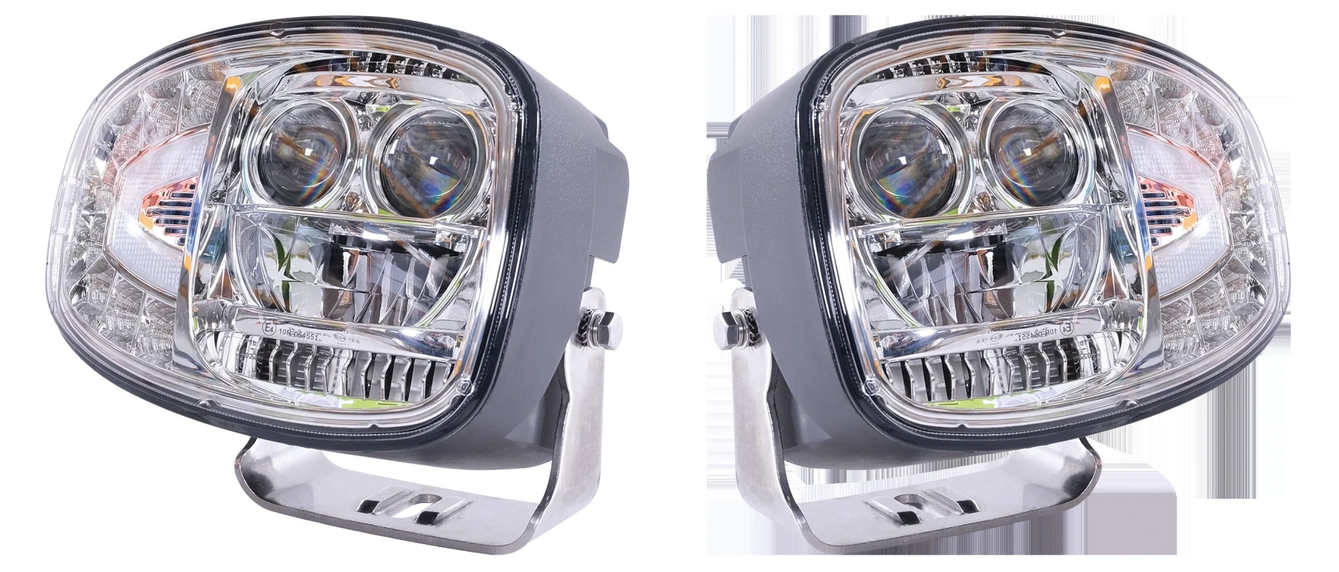 LED-Aufbauscheinwerfer Satz L+R 12/24 V 6 Funktionen in einem Scheinwerfer (Heizung)