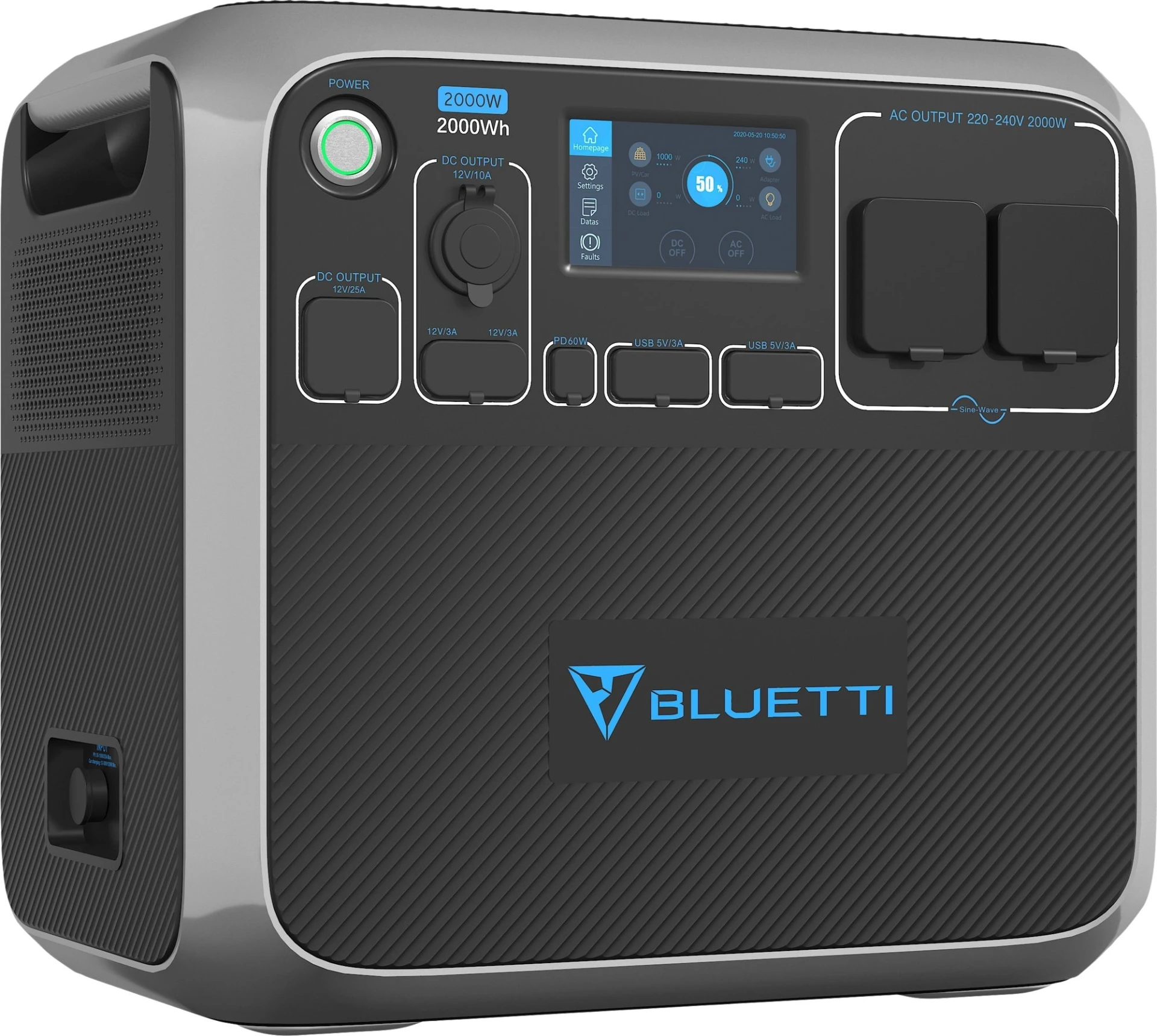 Station d'alimentation portable BLUETTI AC200P - Gris - UE