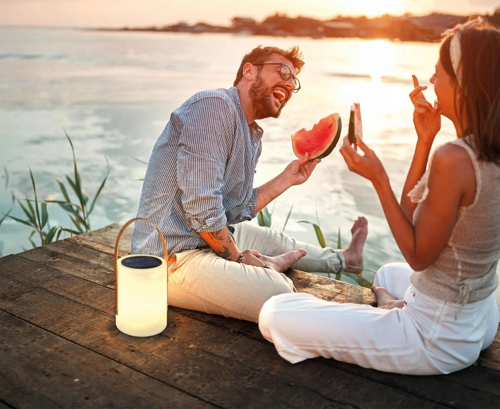 Lampe de table d'extérieur Easy Solar Bari RGB Lampe de table d'extérieur Easy Solar Bari RGB