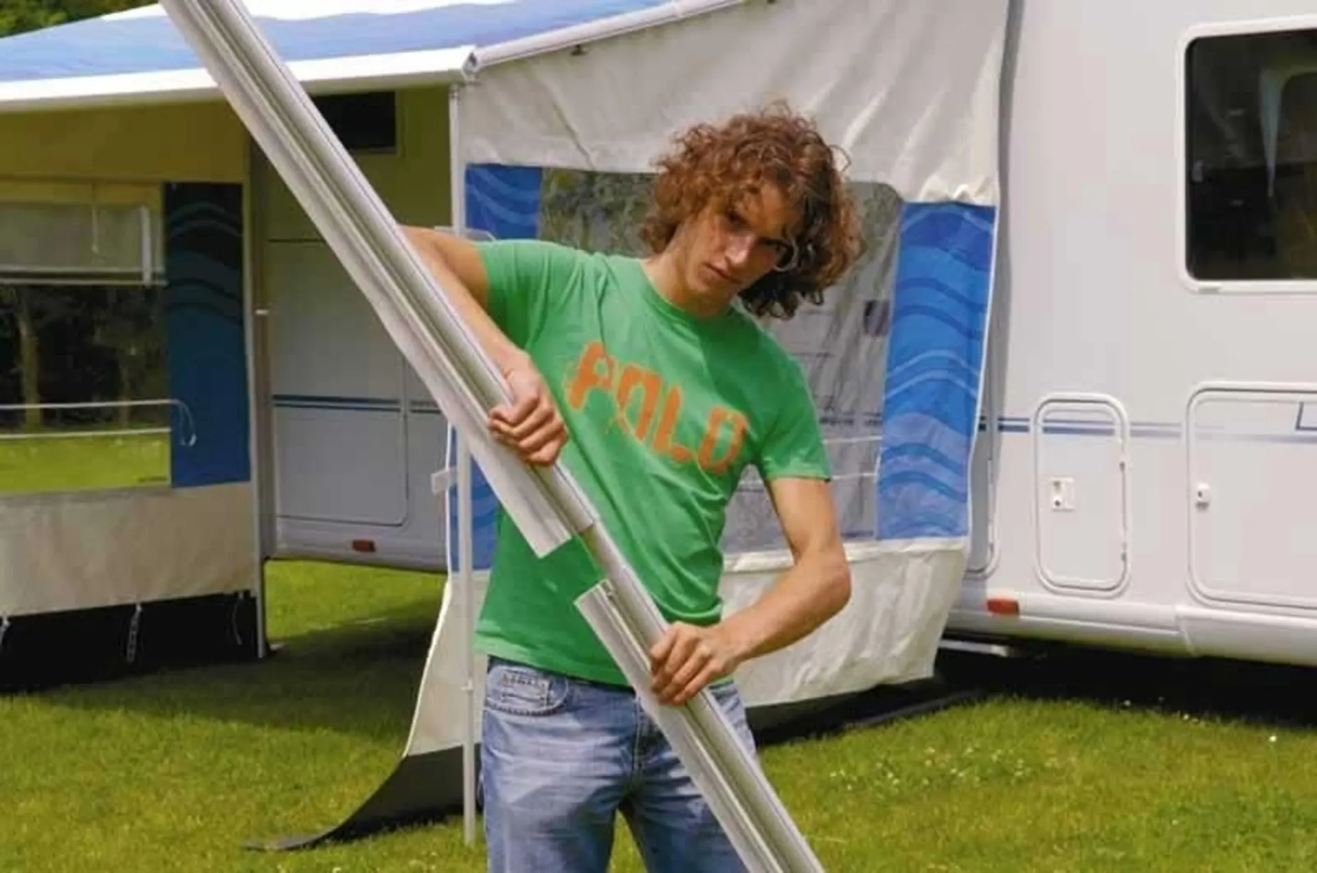 Omnistor Safari Residence Markisenvorzelt für Wohnmobile mit einer Höhe von 230 bis 244 cm, inklusive Saf,Room Resid,500cmBluSm in Medium-Grösse