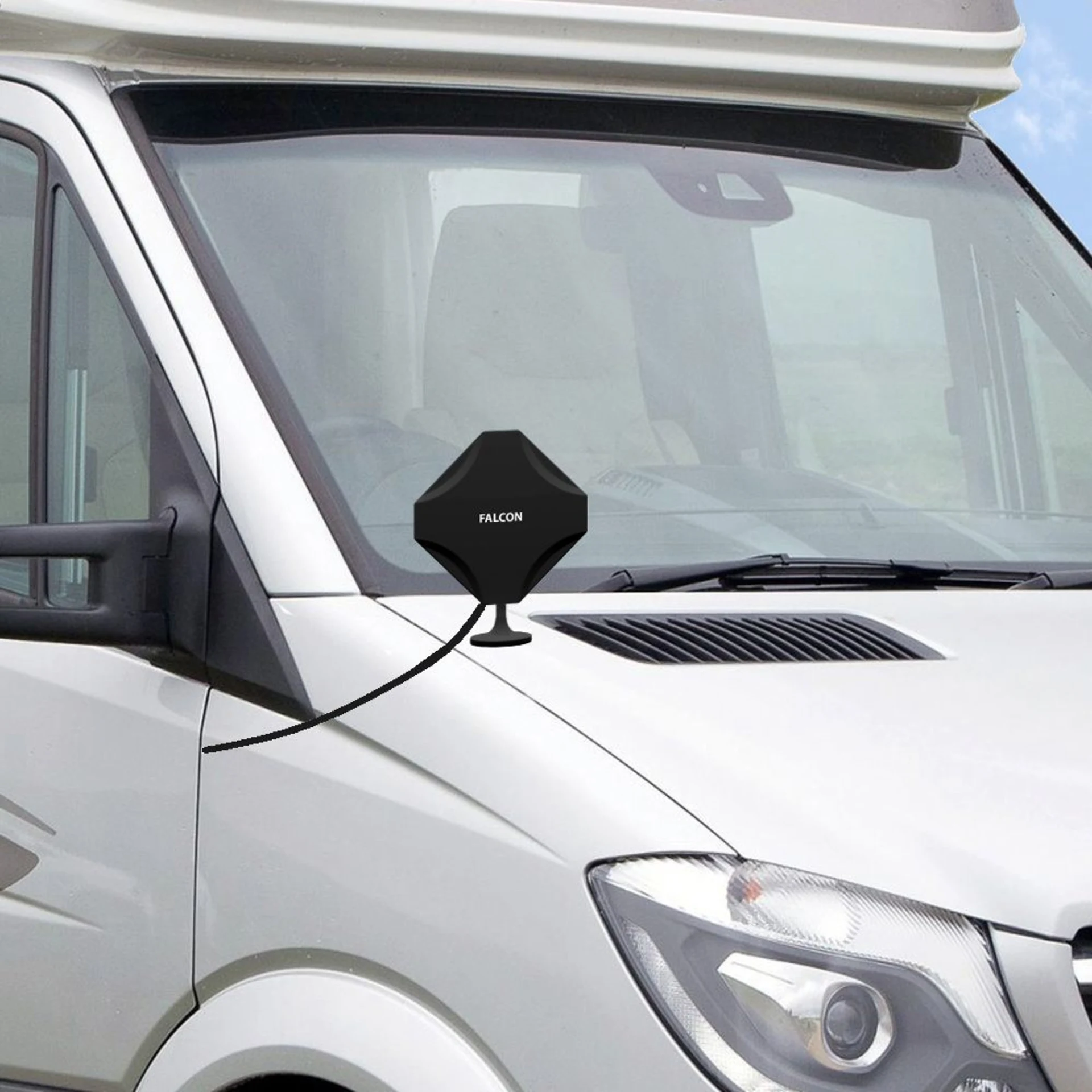 Falcon DIY 4G LTE tragbare Internet Fensterantenne inkl. mobilen 150 Mbit WLAN-Router
