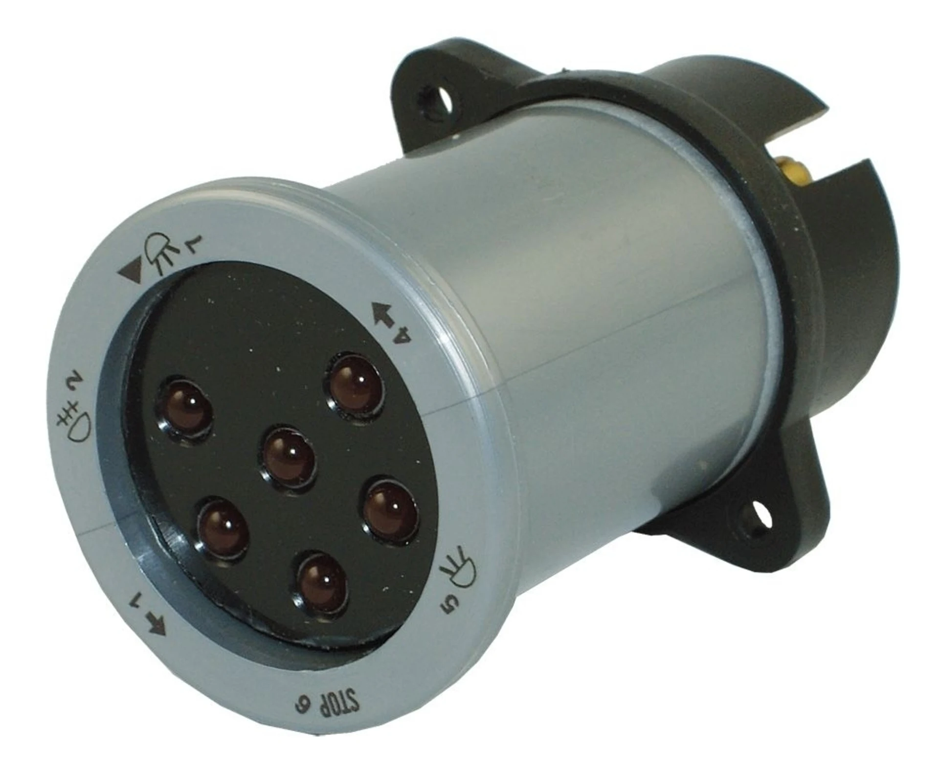 Tester für Anhänger-Steckdosen 7-pol. 7-Poler / 12+24V / DIN 72577 Tester für Anhänger-Steckdosen 7-pol. 7-Poler / 12+24V / DIN 72577