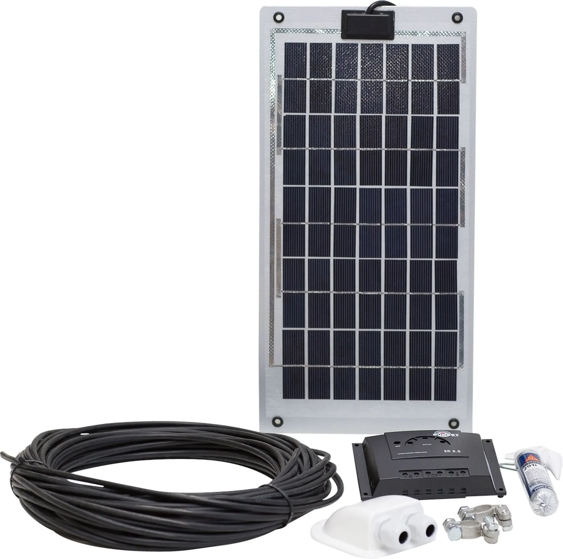 SunSet laminé Kit de panneaux solaires 10W SunSet laminé Kit de panneaux solaires 10W